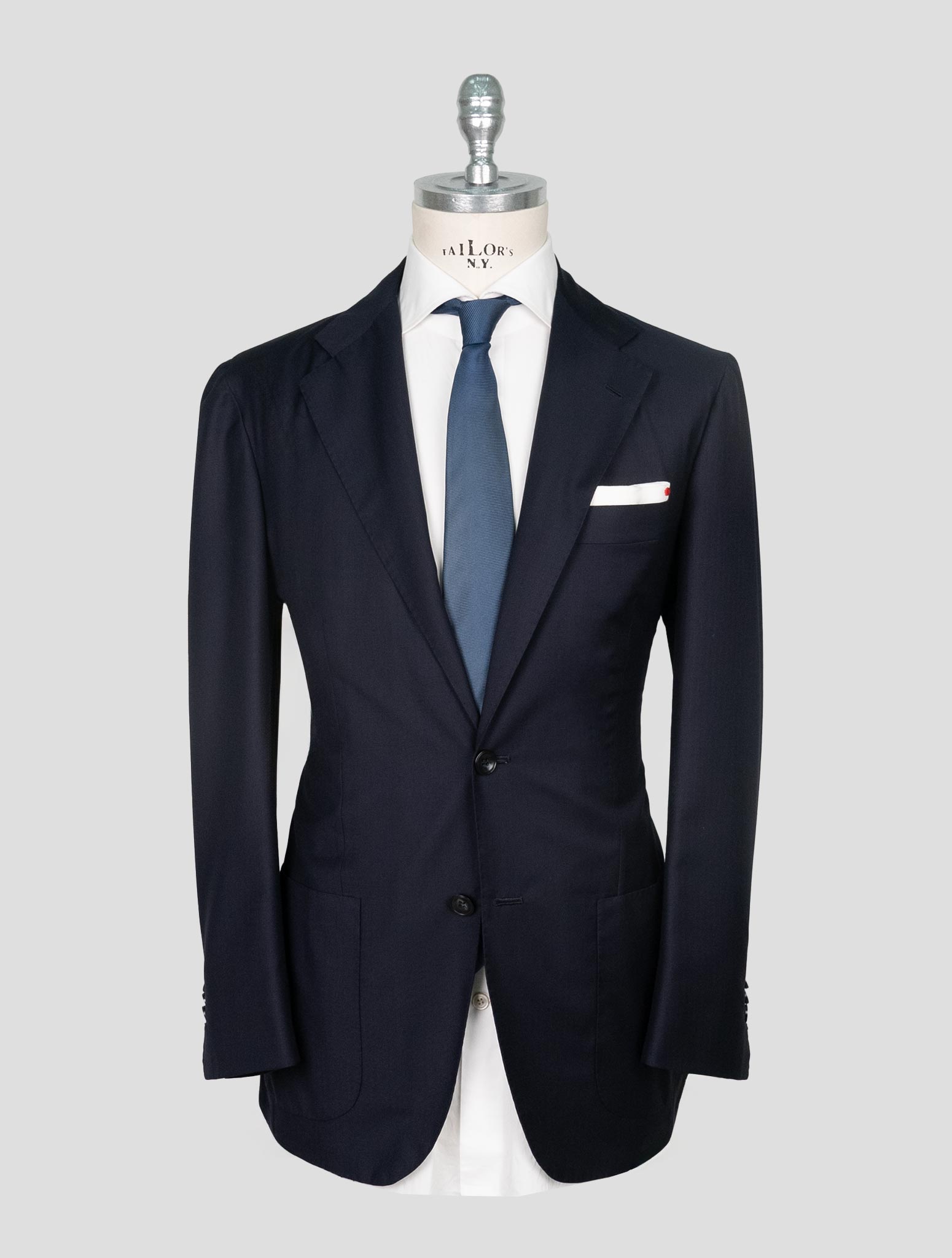 Kiton Blue Wool Suit