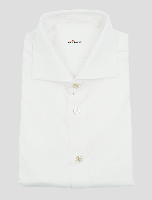 Kiton White Cotton Pa Ea Shirt