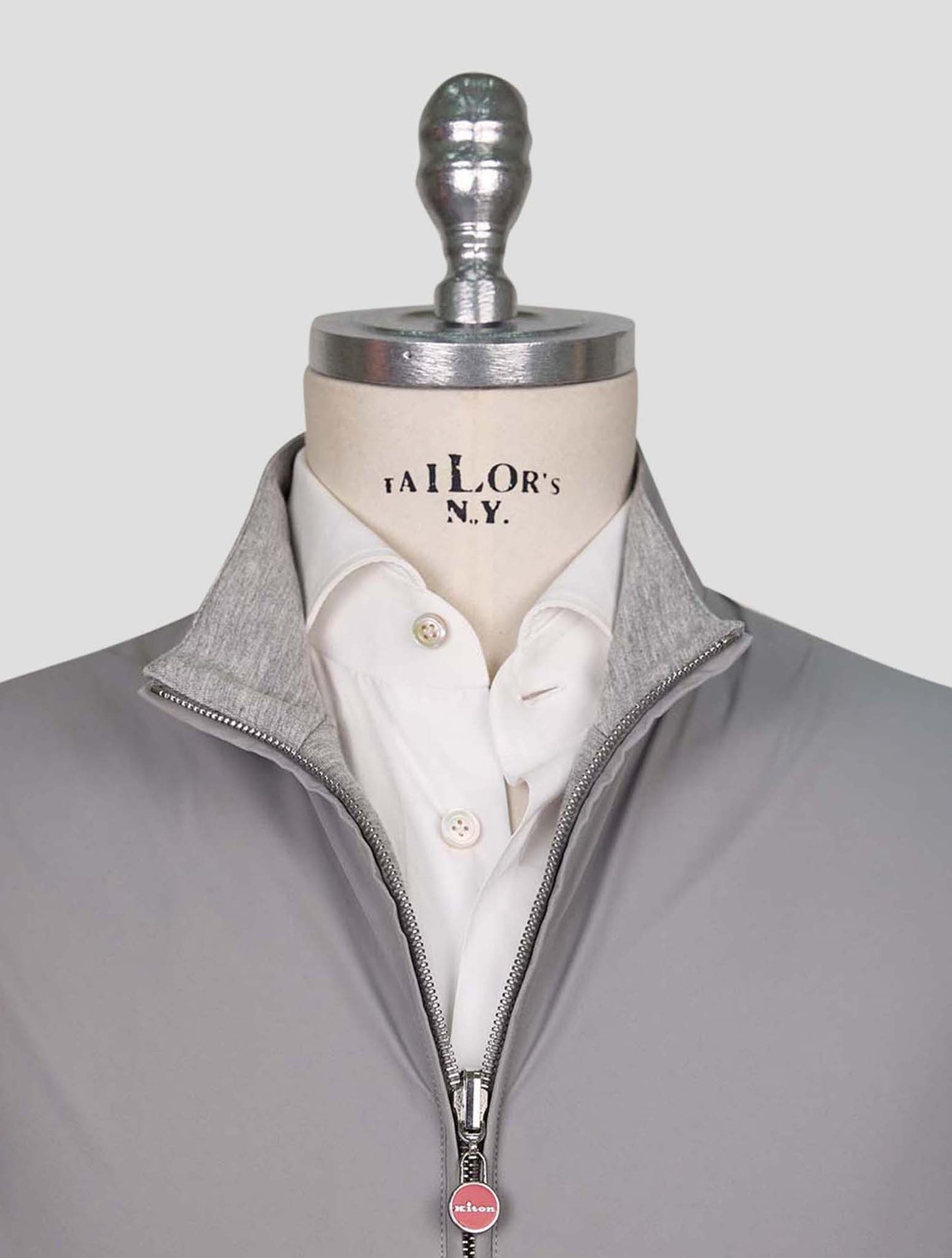 Kiton Gray Pl Viscose Ea Reverse Gilet