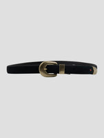 Kiton Blue Leather Suede Belt