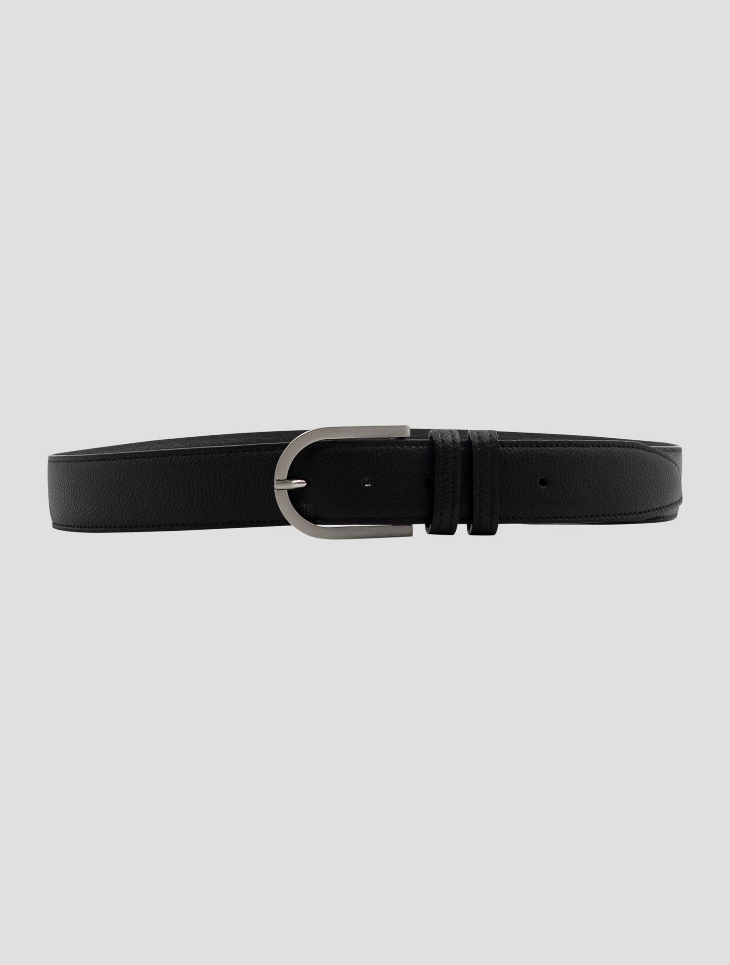 Kiton Black Leather  Belt