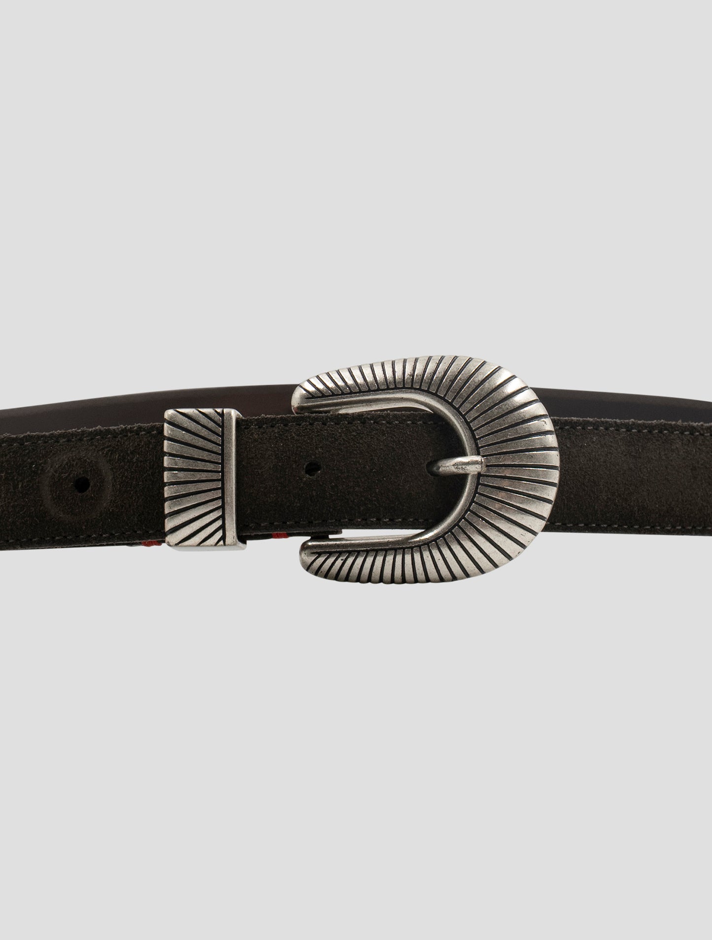 Kiton Brown Leather Suede Belt