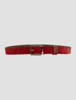 Kiton Burgundy Leather Suede Belt