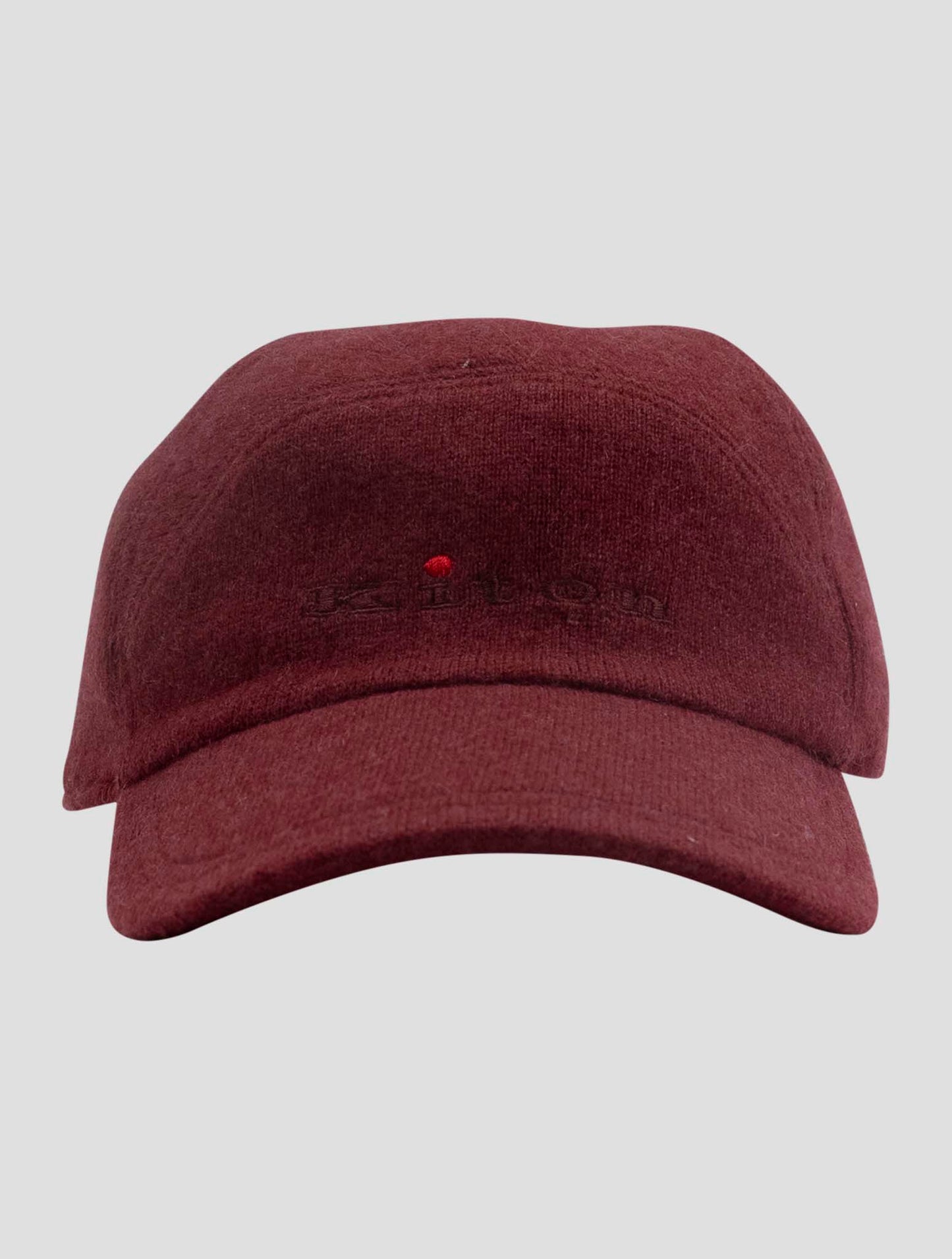 Kiton Burgundy Cashmere Baseball Cap