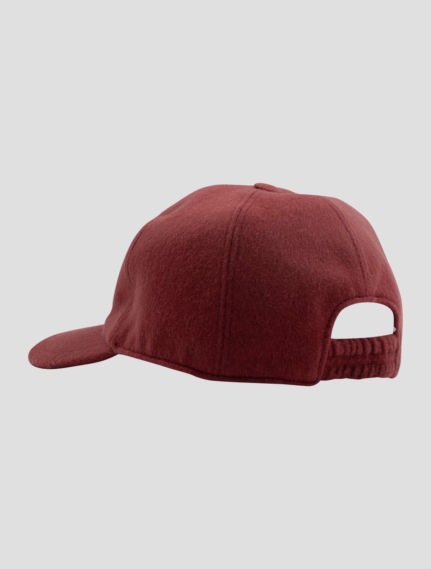 Kiton Burgundy Cashmere Baseball Cap