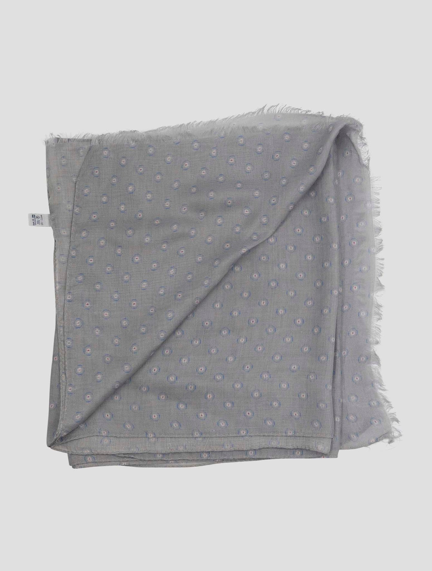 Kiton Light Blue Gray Silk 35x180
