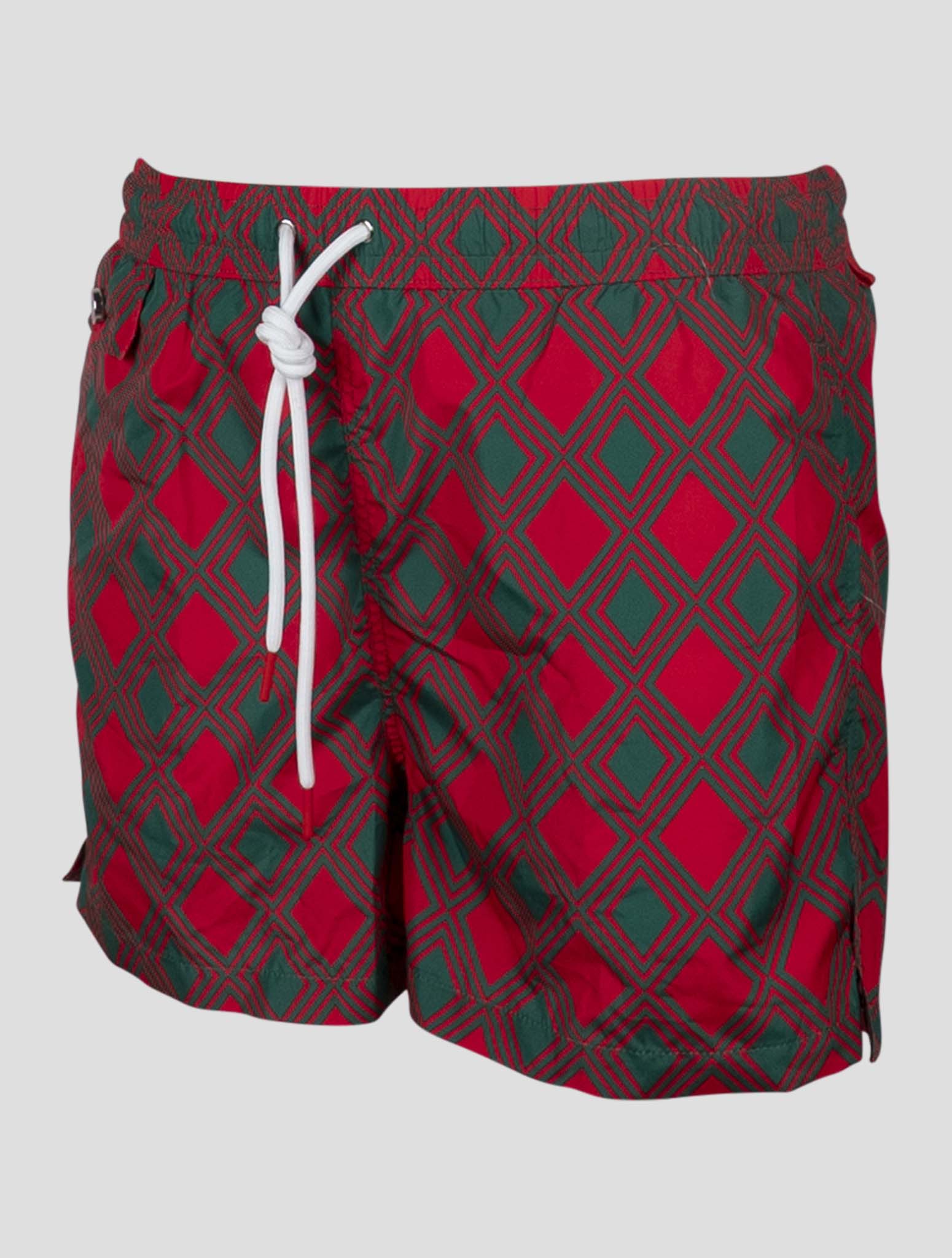 Kiton Red Green Pl Swim Trunks
