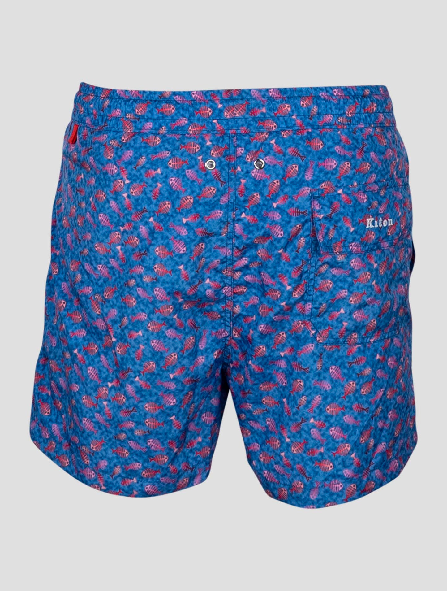 Kiton Light Blue Red Pl Swim Trunks