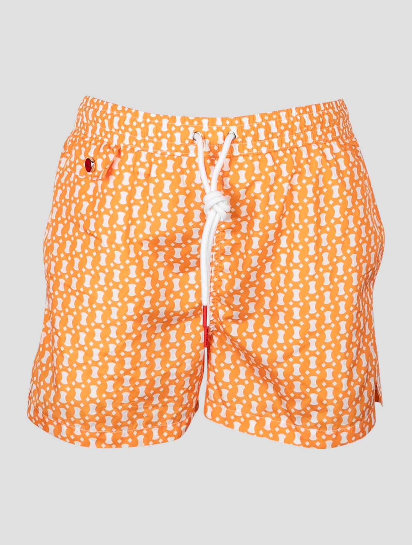 Kiton Orange White Pl Swim Trunks