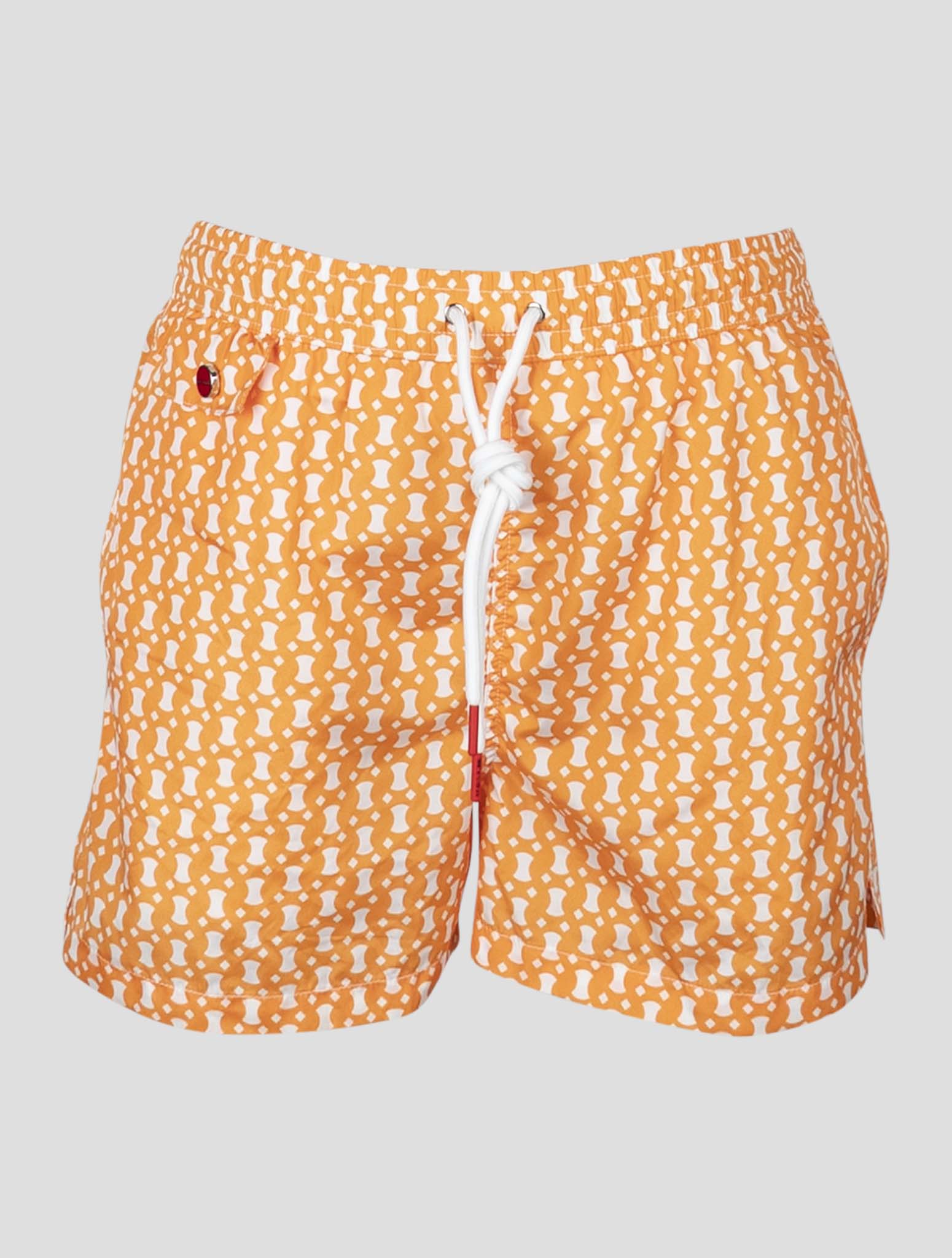 Kiton Orange White Pl Swim Trunks