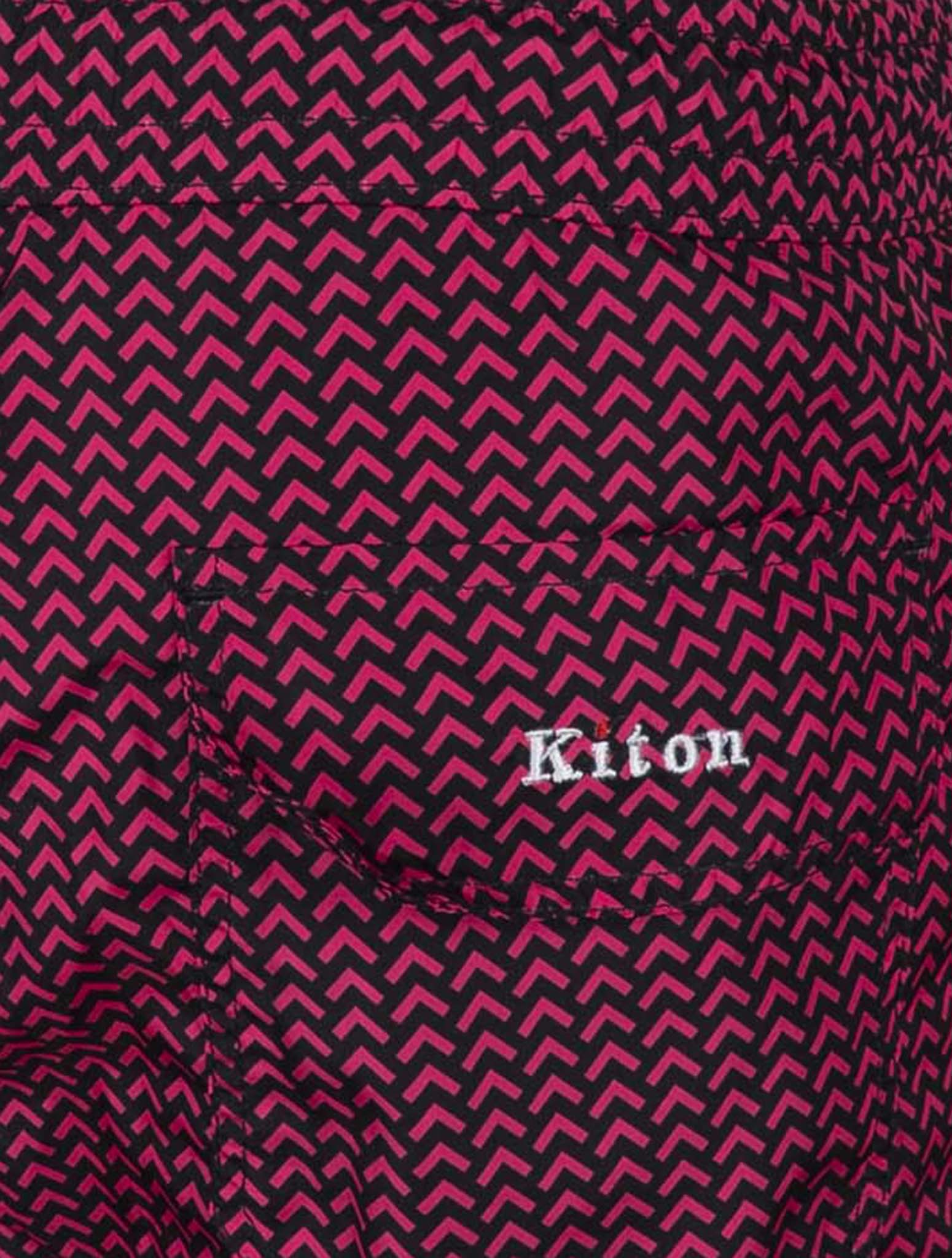 Kiton Black Violet Pl Swim Trunks