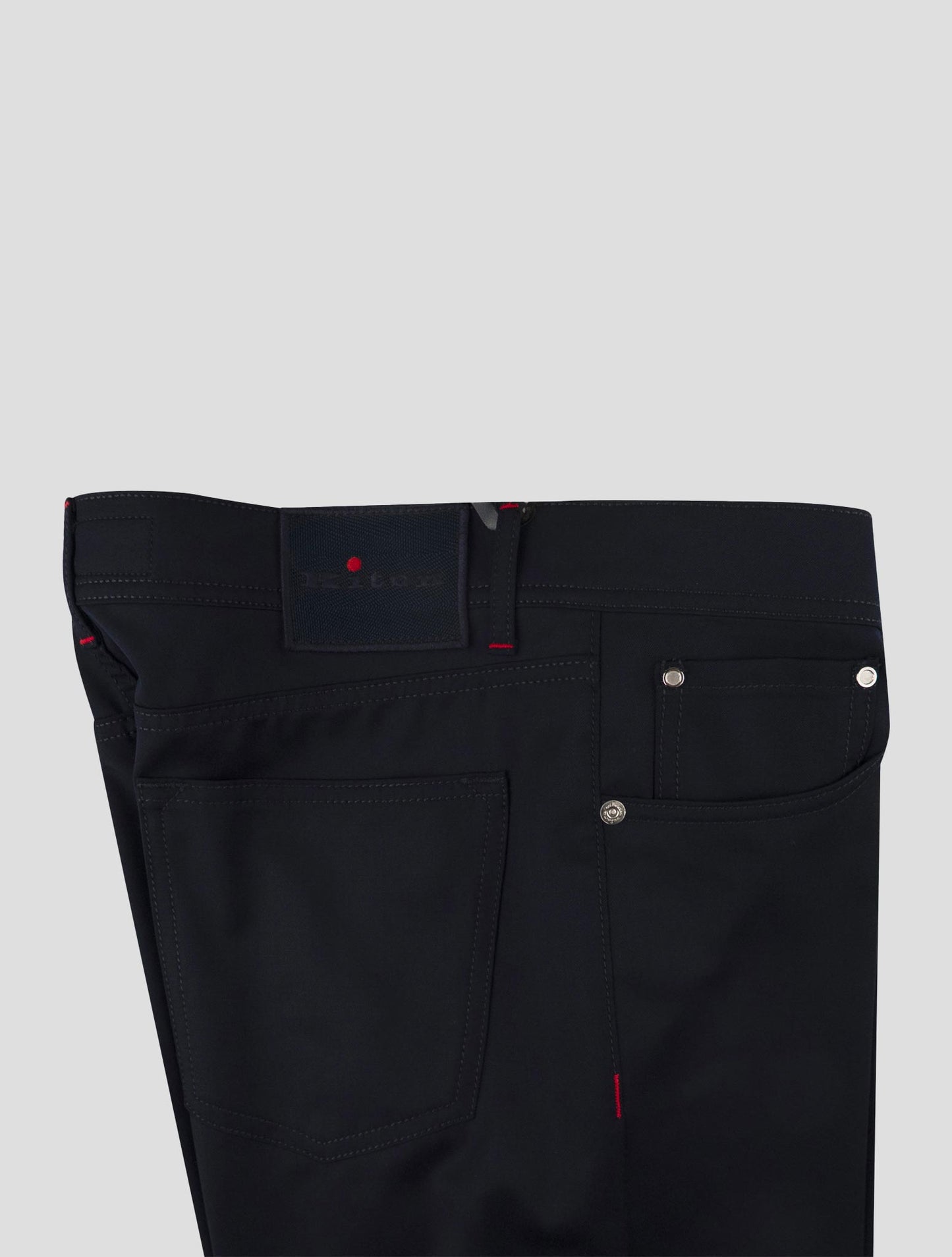 Kiton Blue Virgin Wool Pants Mod. Jeans
