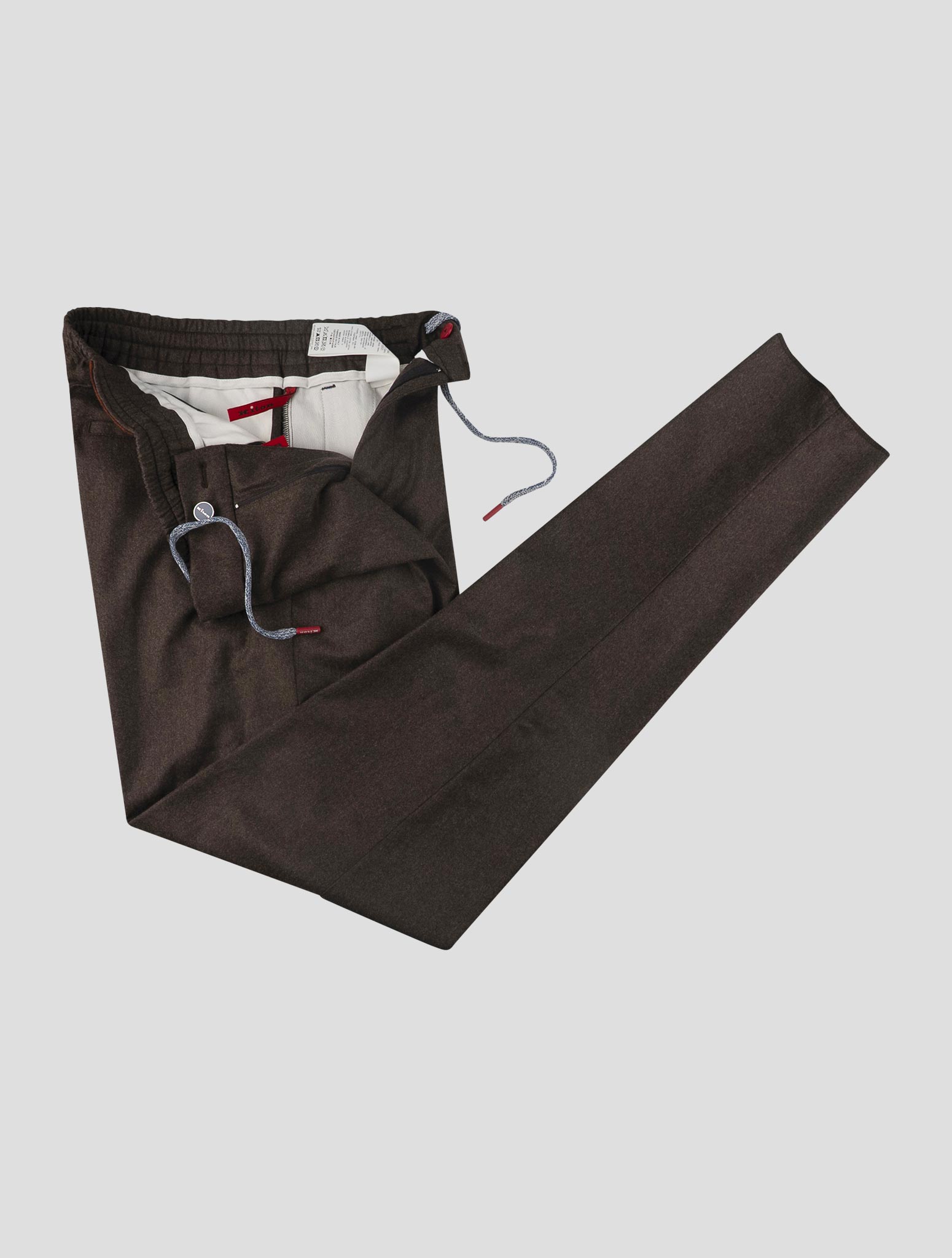 Kiton Dark Brown Virgin Wool Pants