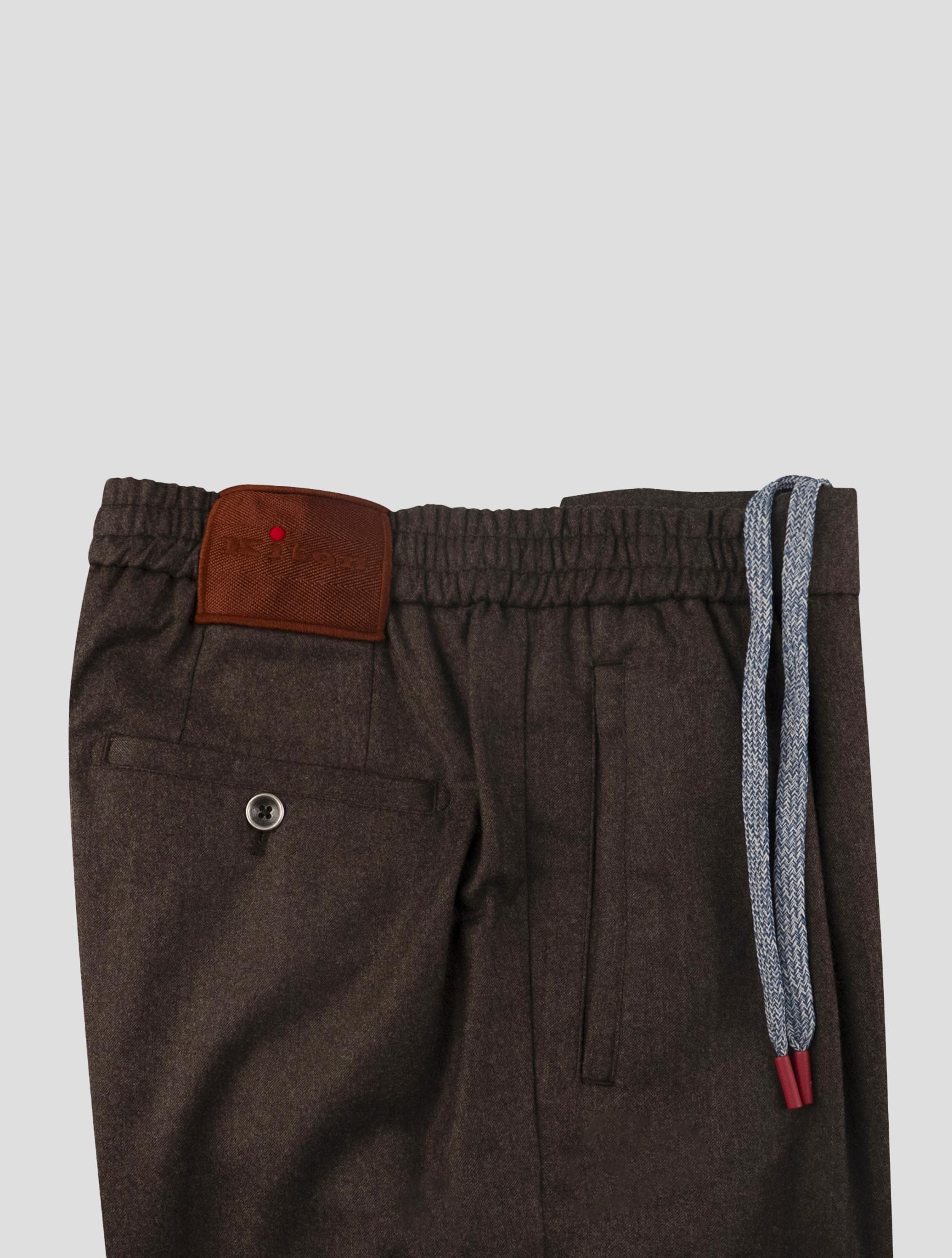 Kiton Dark Brown Virgin Wool Pants