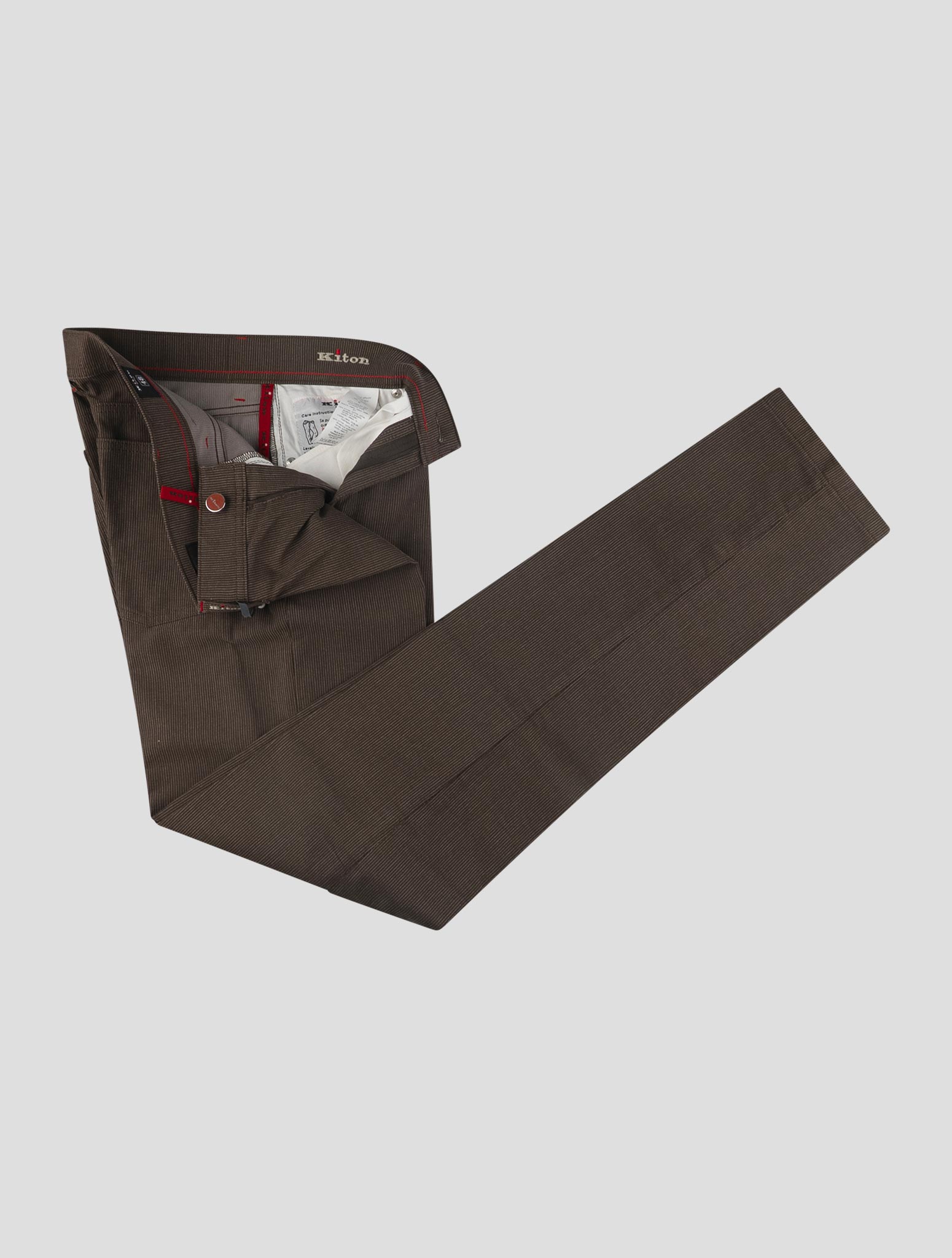 Kiton Brown Cotton Velvet Jeans