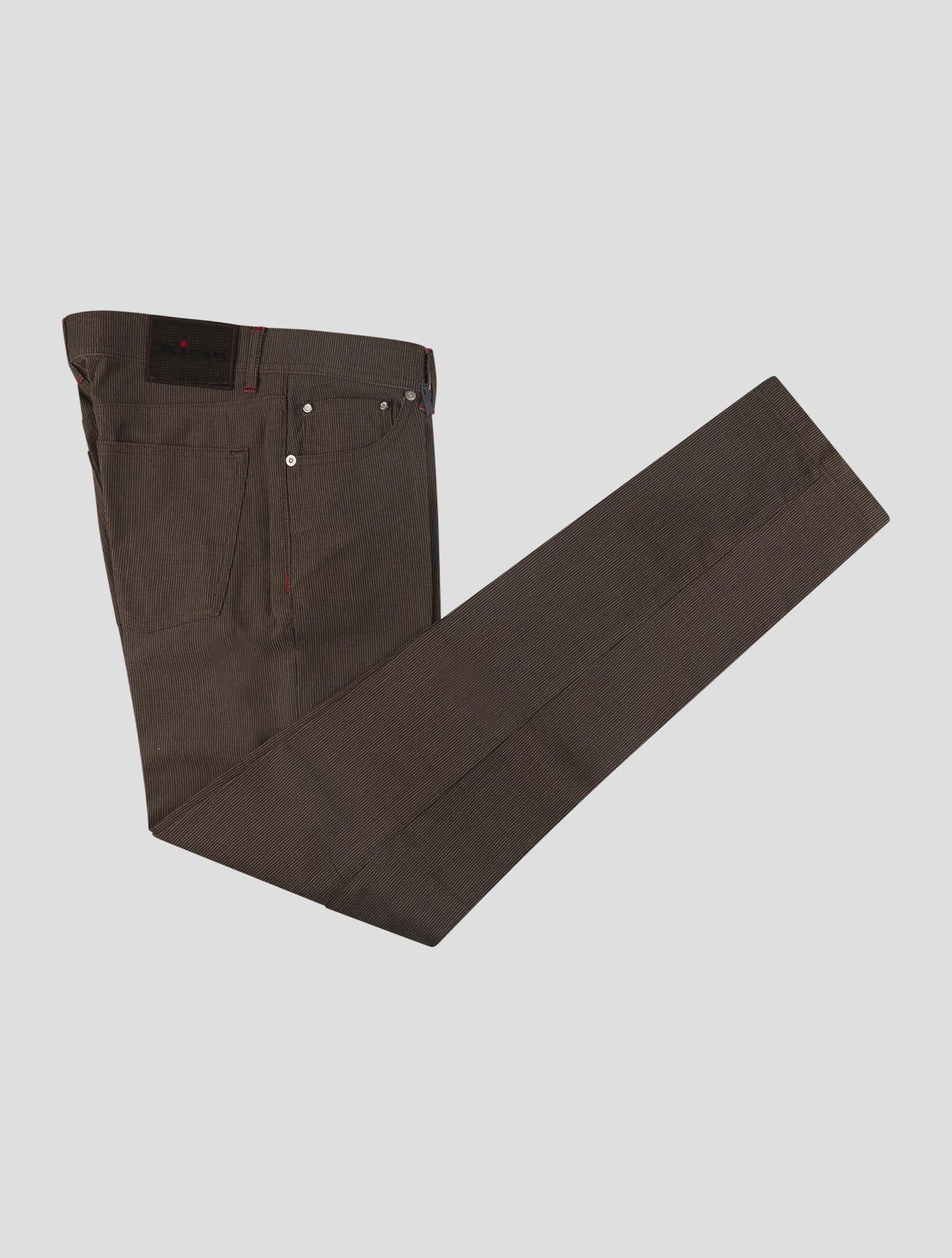 Kiton Brown Cotton Velvet Jeans