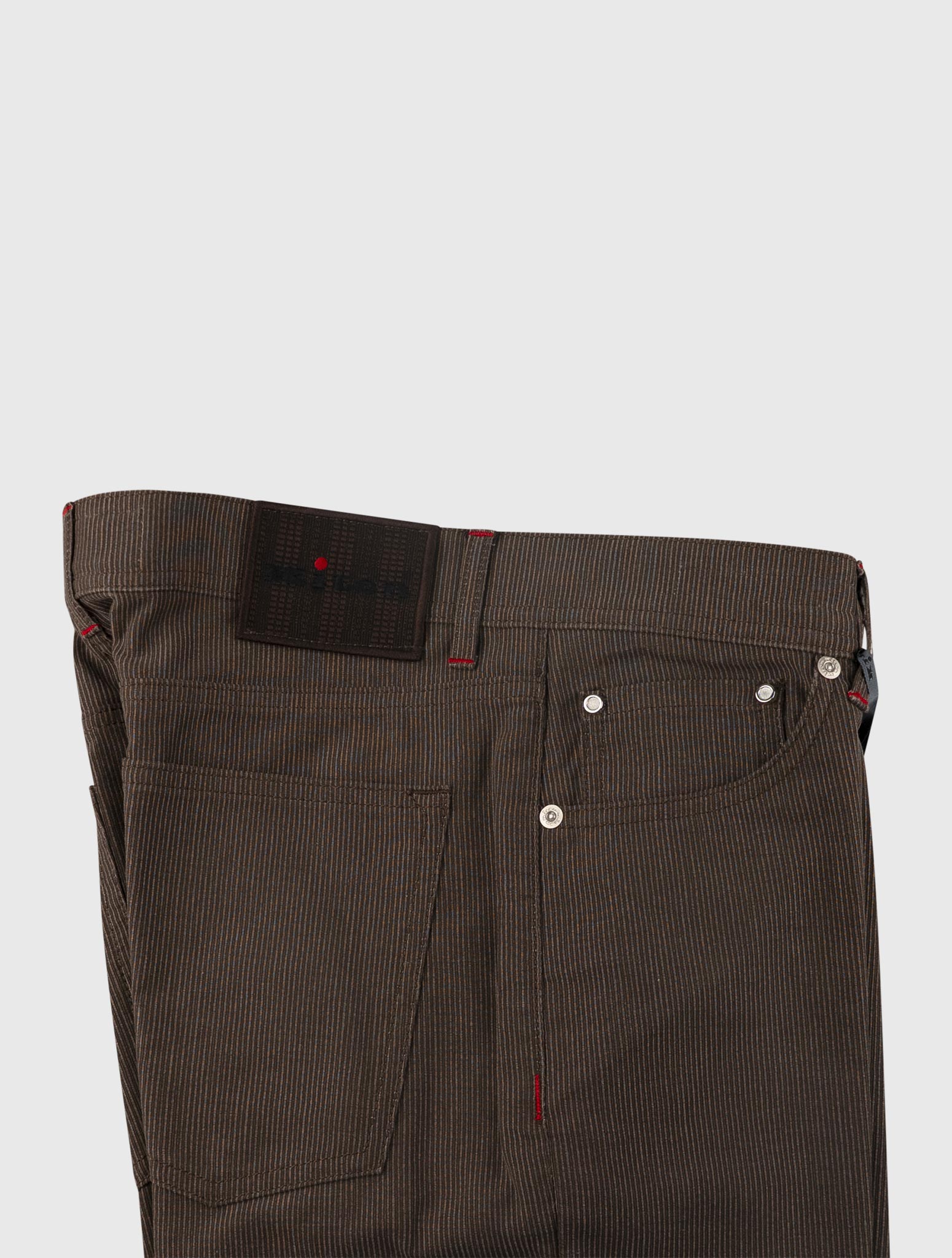Kiton Brown Cotton Velvet Jeans