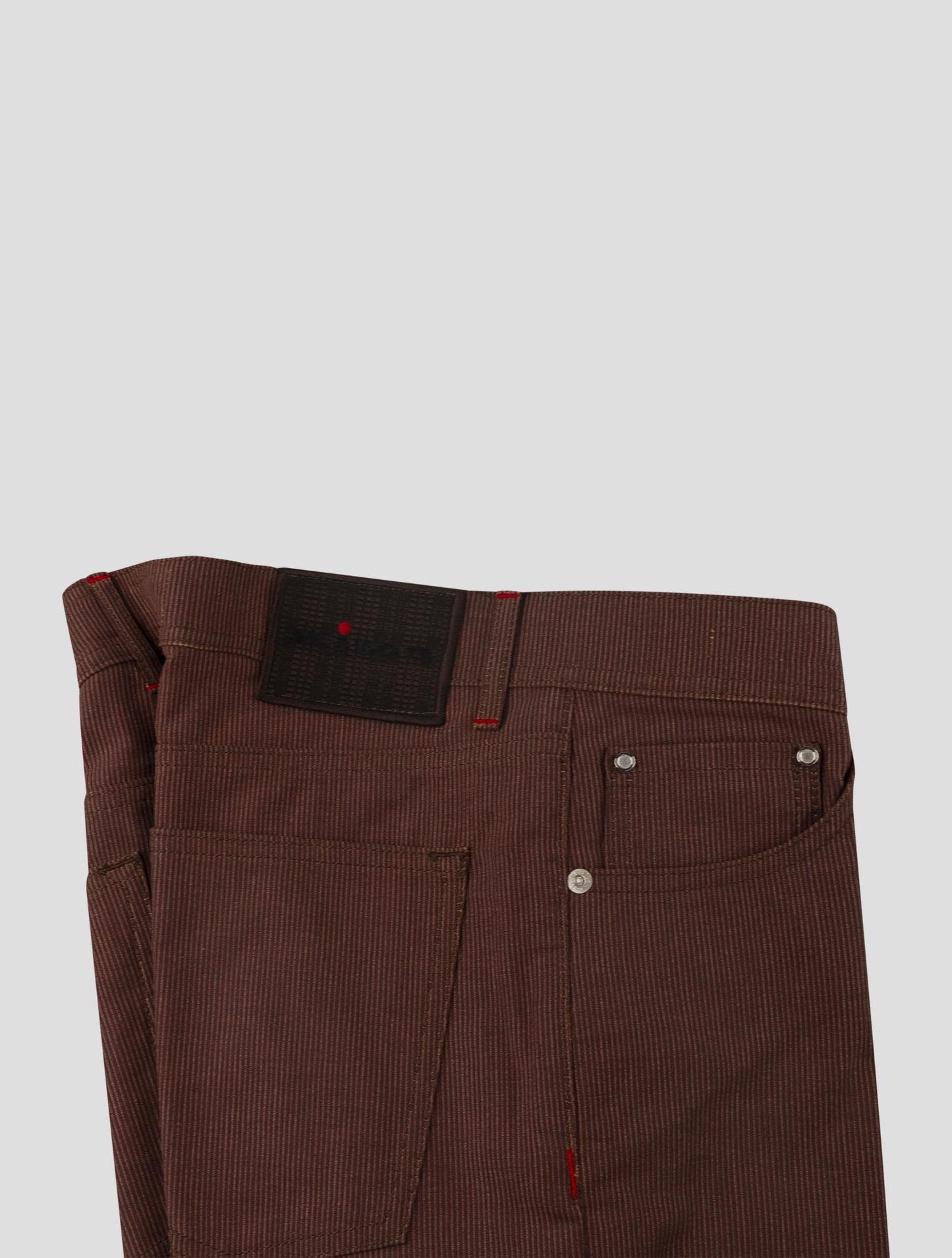 Kiton Burgundy Cotton Velvet Jeans