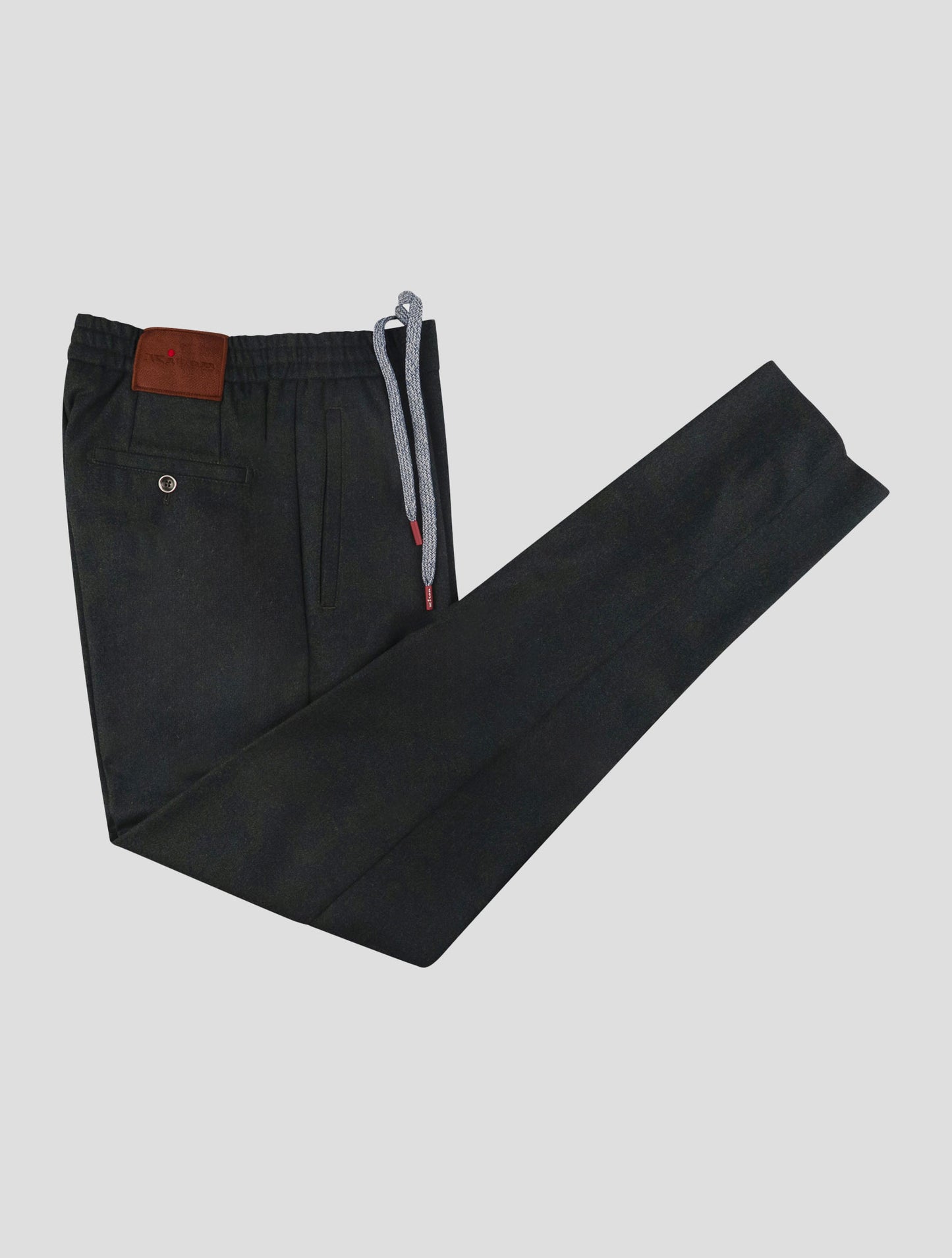 Kiton Dark Green Wool Pants