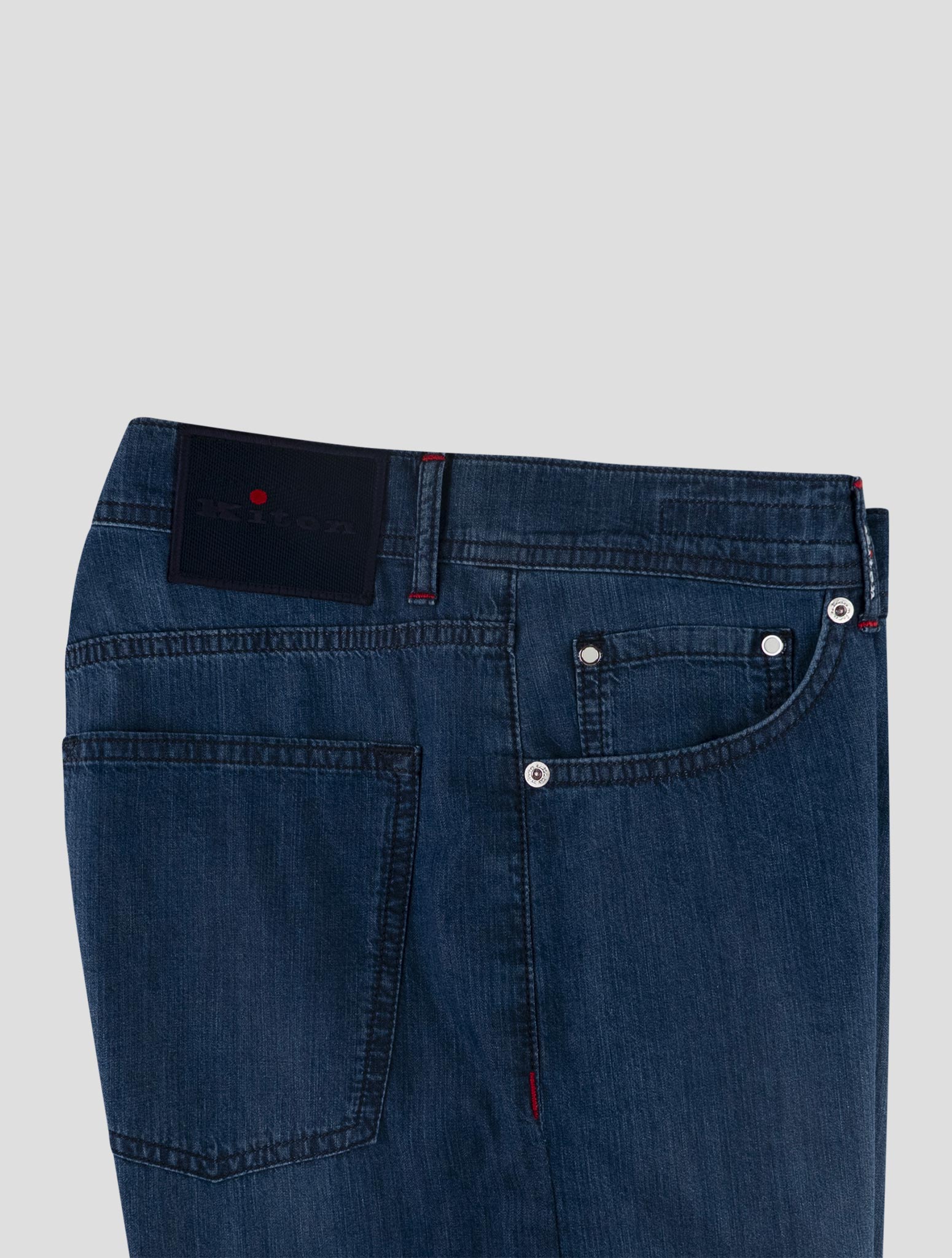 Kiton Blue Cotton Jeans