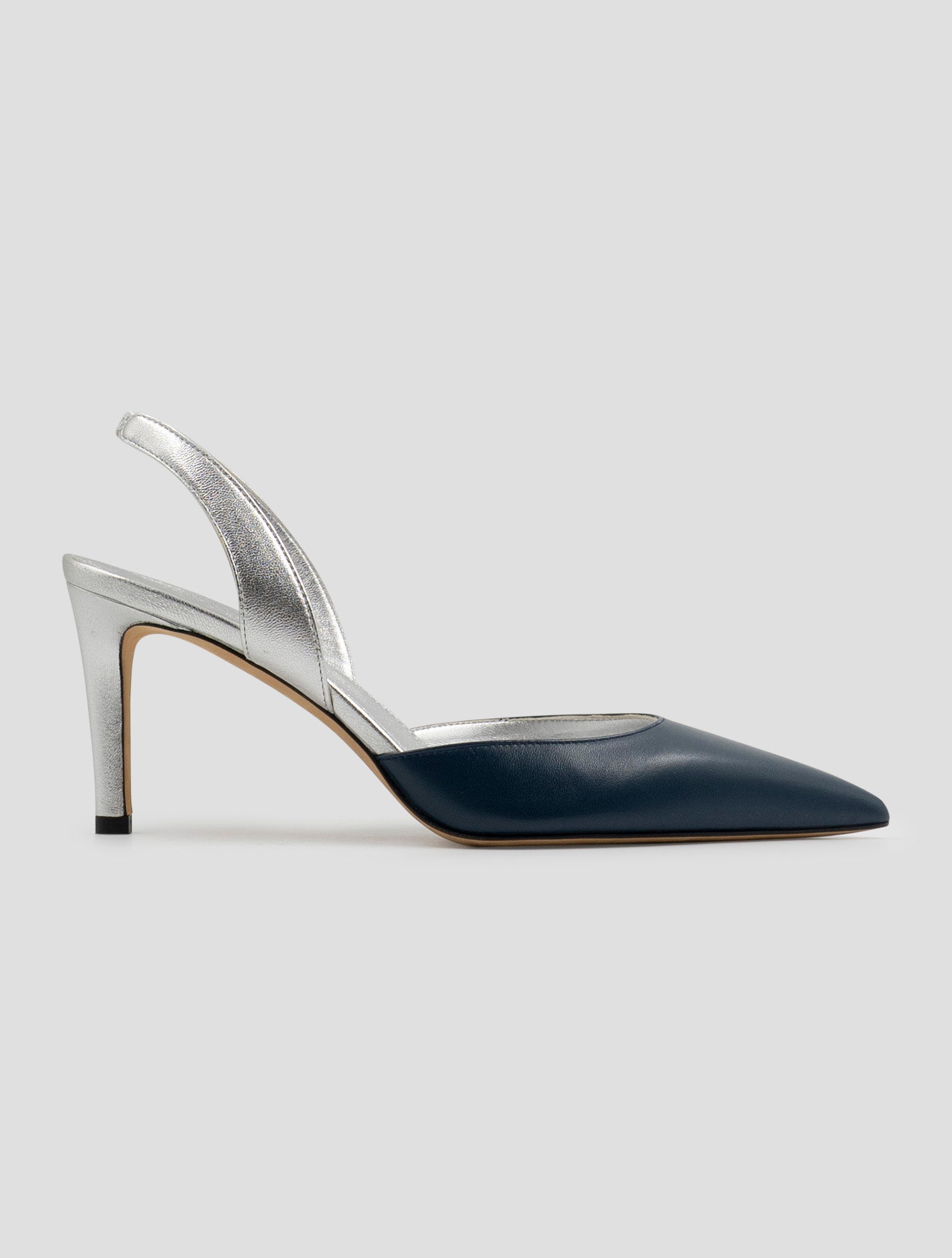 Kiton Silver Blue Leather Decollere
