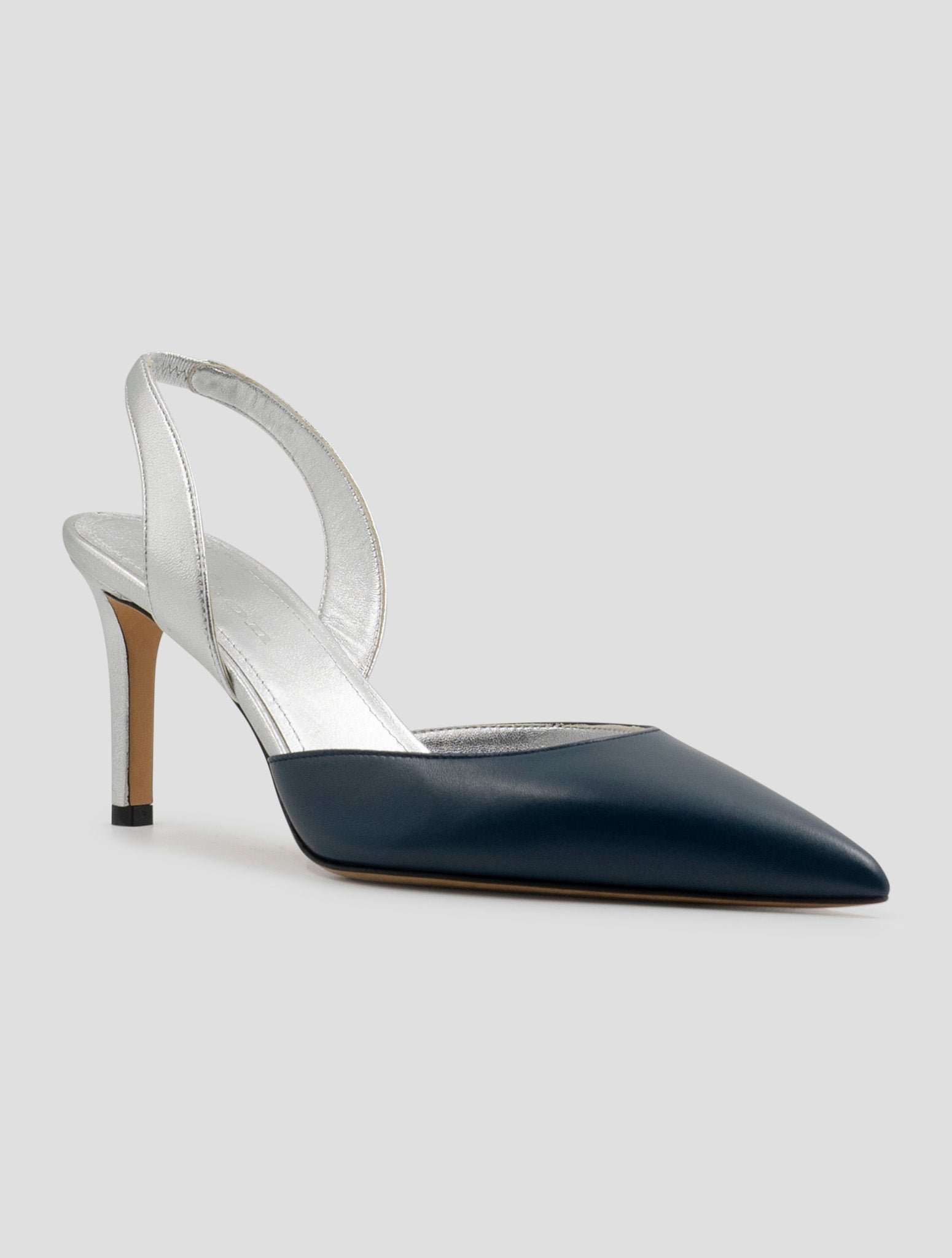 Kiton Silver Blue Leather Decollere