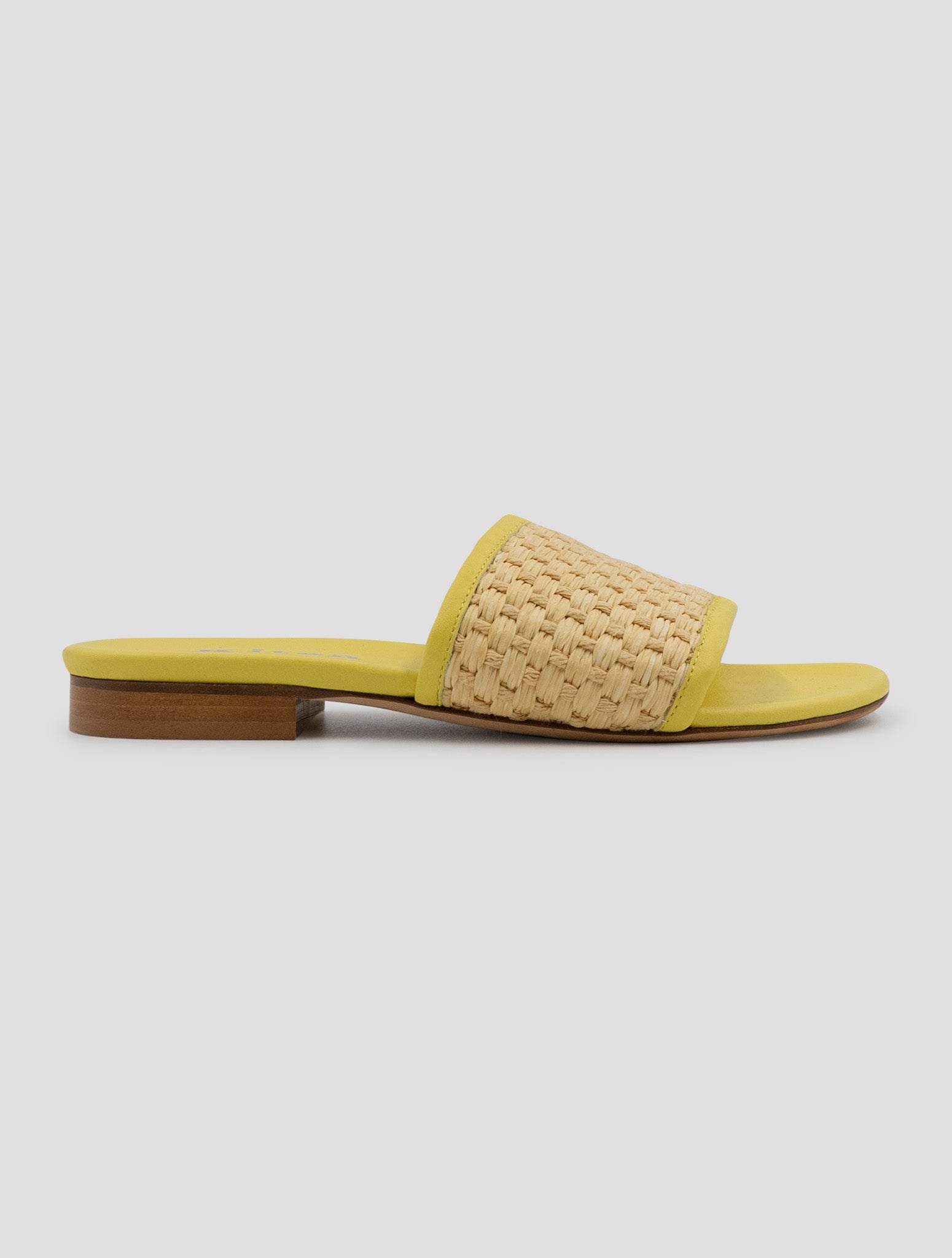 Kiton Yellow Beige Leather Canvas Sandals Women