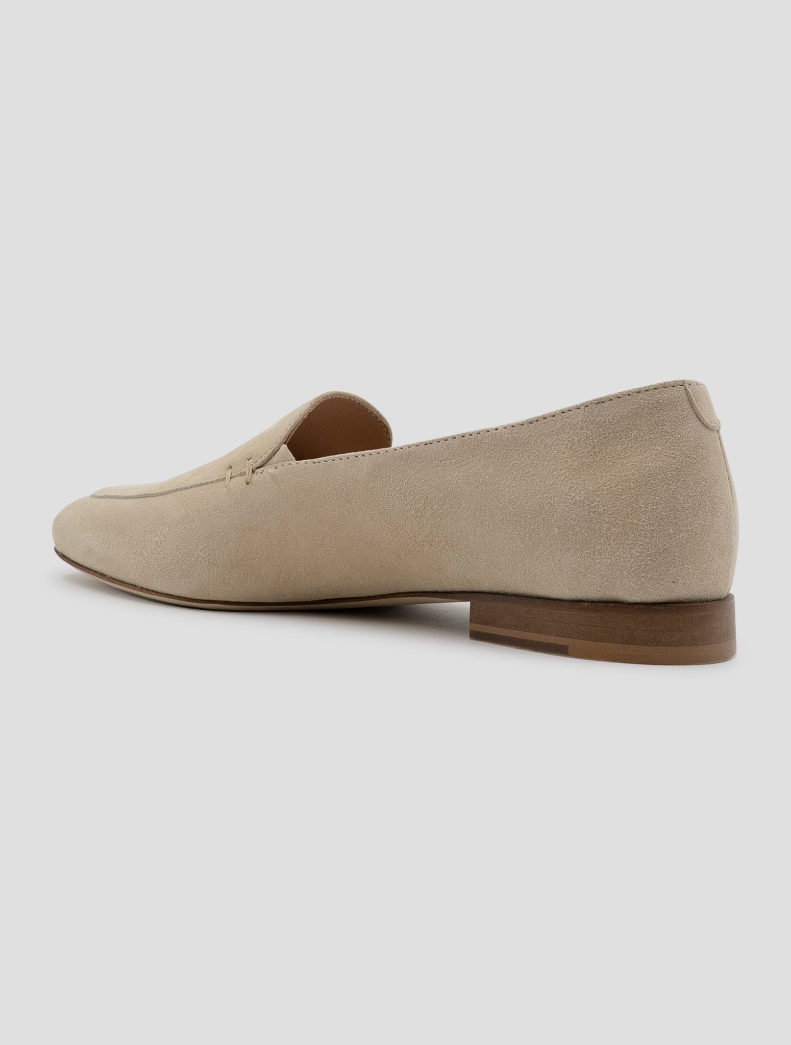 Kiton Light Beige Leather Suede Loafers Women