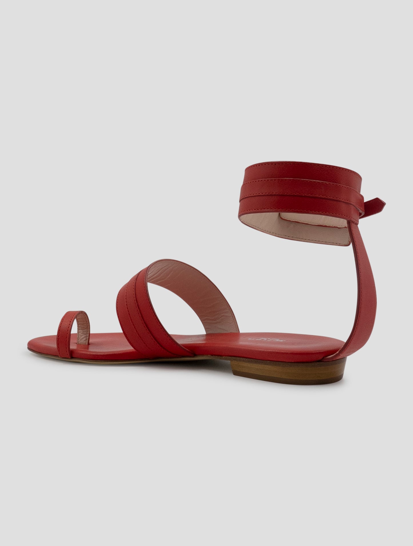 Kiton Red Leather Sandals Women