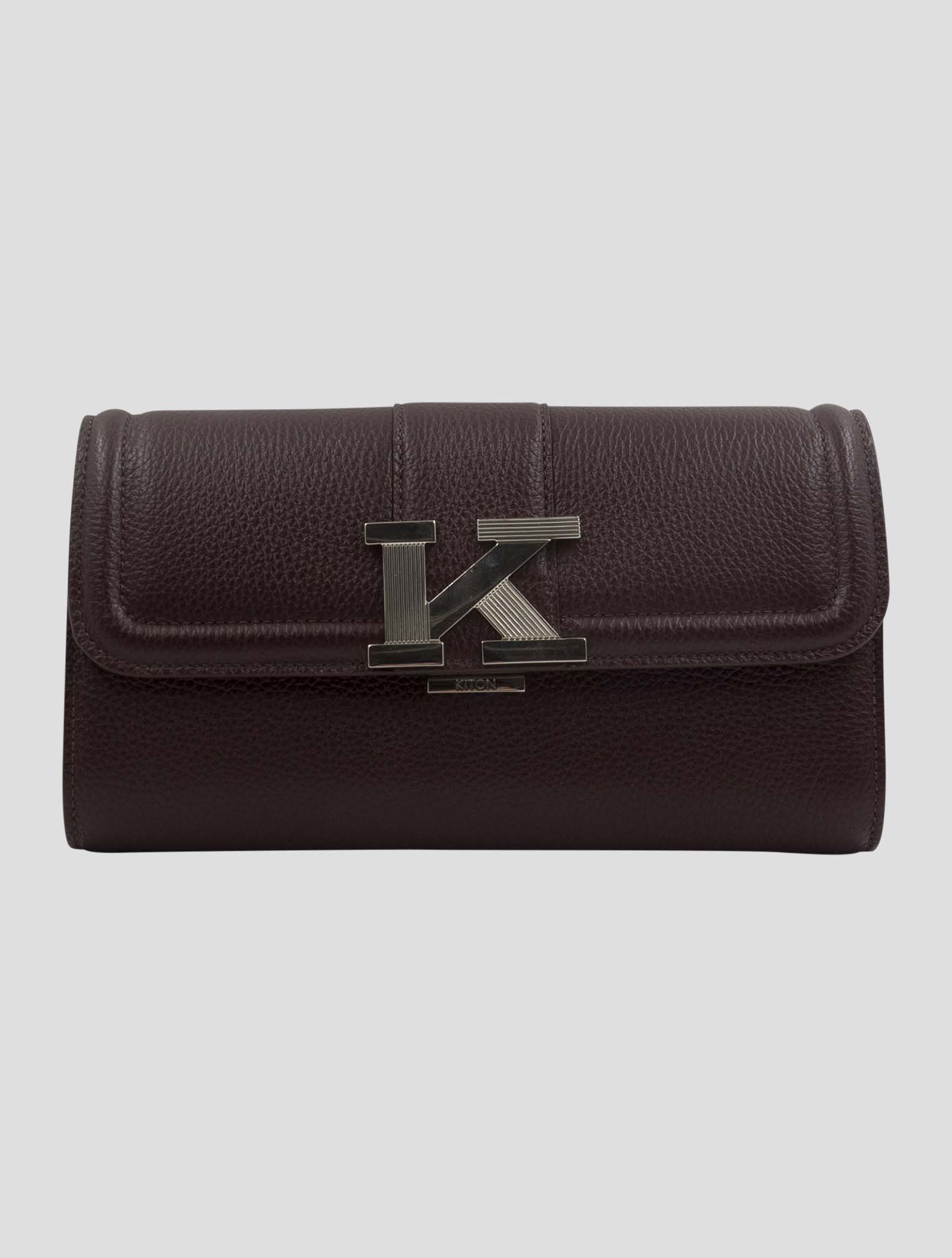 Kiton Burgundy Leather Bag Women