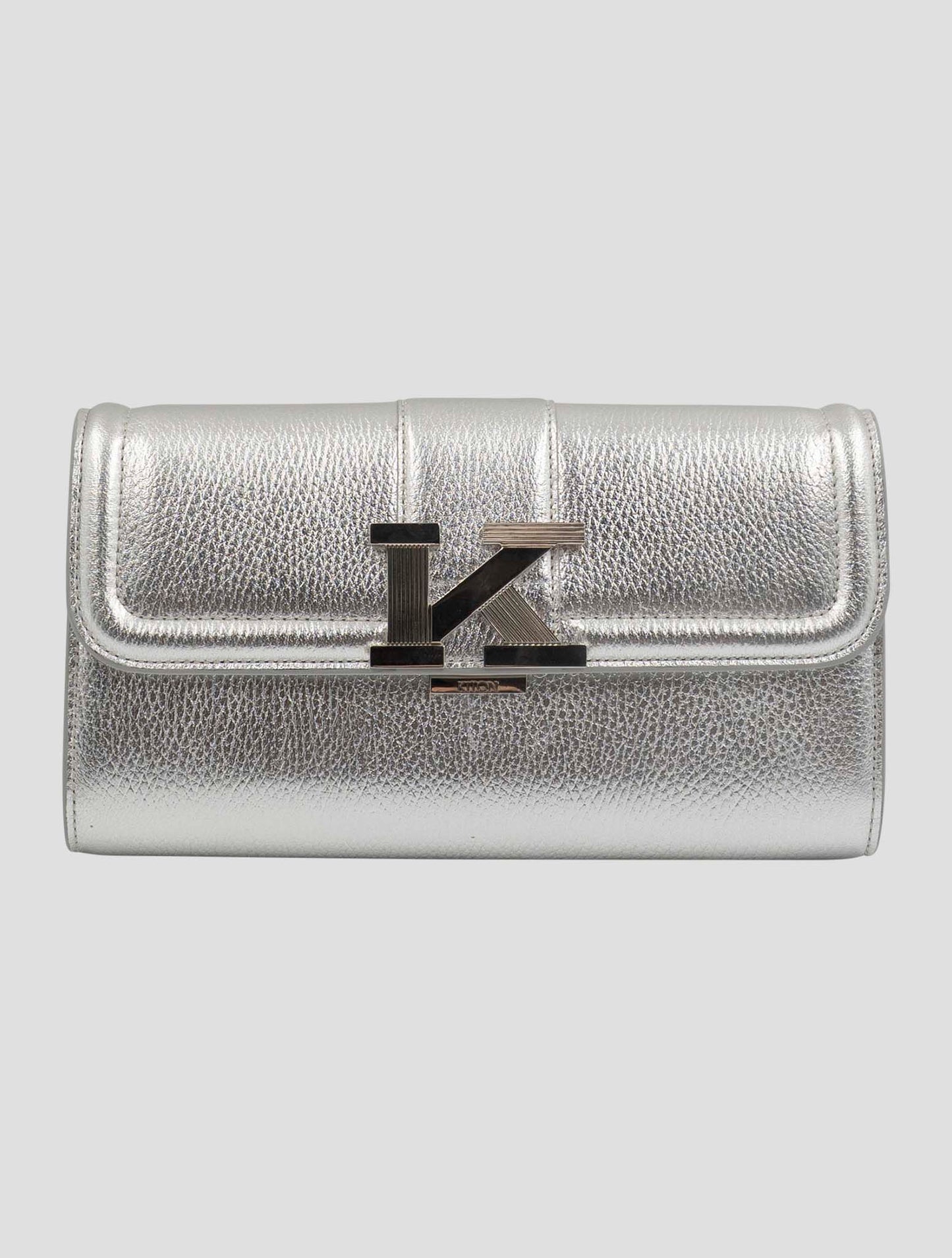 Kiton Silver Leather Lamb Bag Women