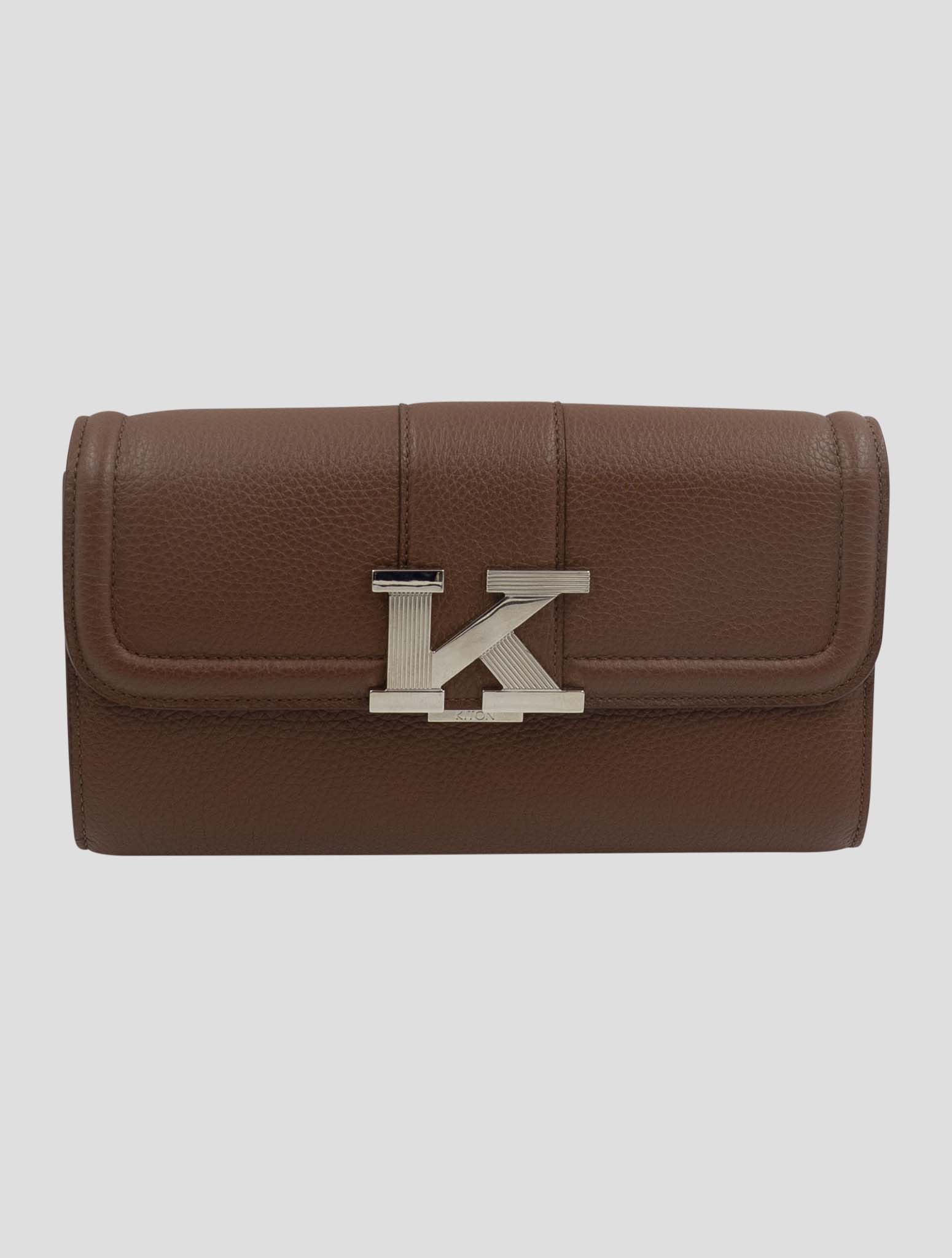 Kiton Brown Leather Deer Bag Women