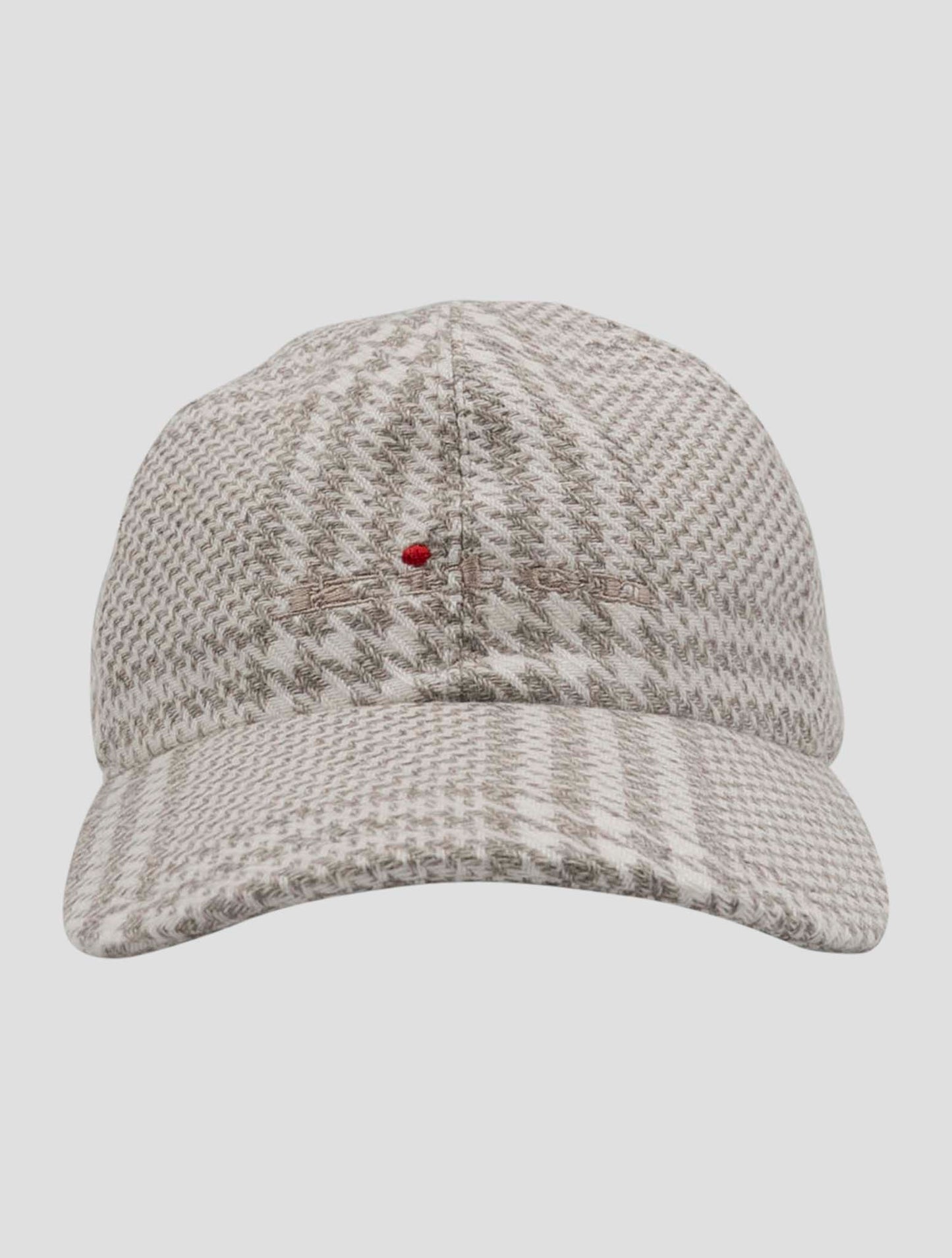 Kiton Beige White Silk Cashmere Baseball Cap Women