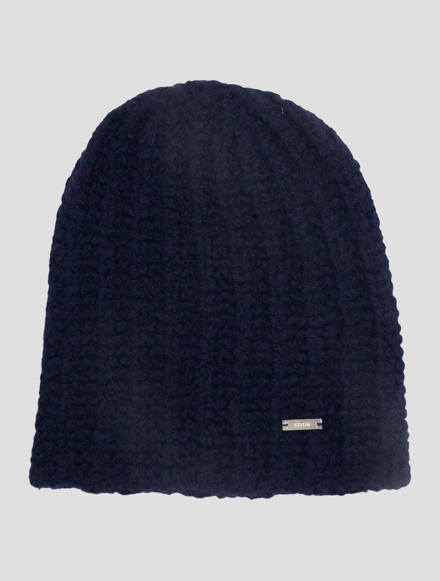 Kiton Blue Cashmere Silk Beanie Hat Women