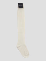 Kiton White Cashmere Socks Women