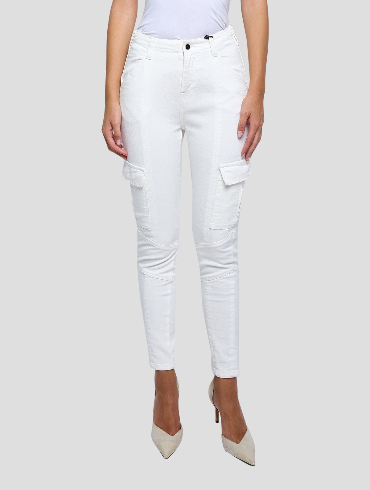 Kiton White Cotton Ea Pants Women