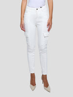 Kiton White Cotton Ea Pants Women