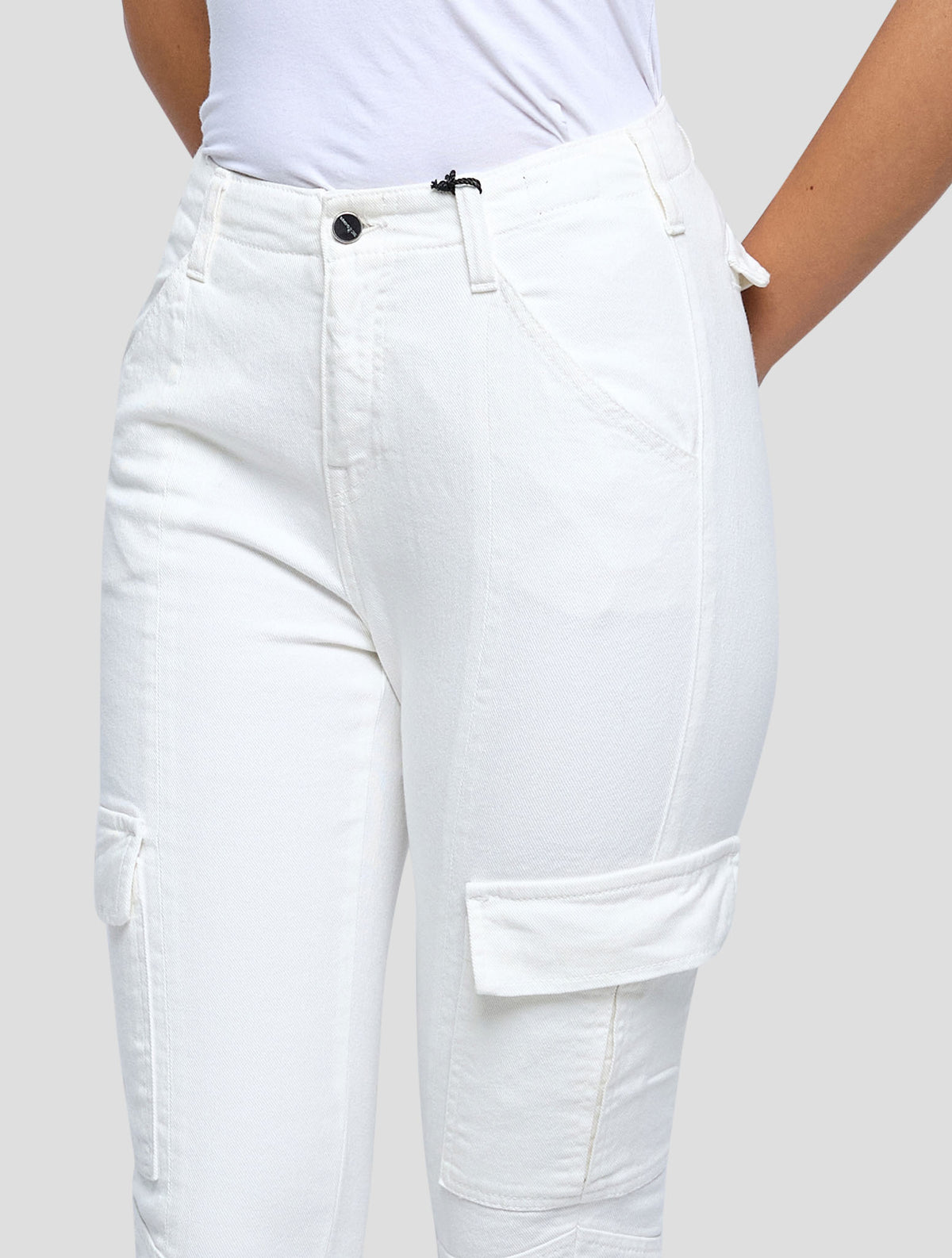 Kiton White Cotton Ea Pants Women