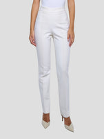 Kiton White Virgin Wool Ea Pants Women
