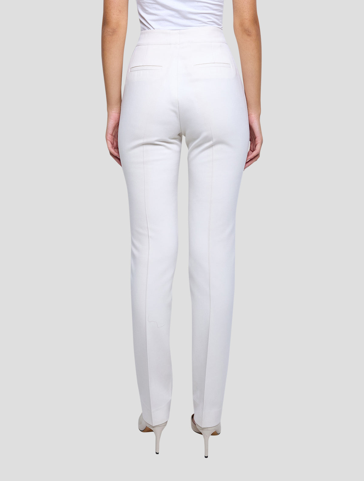 Kiton White Virgin Wool Ea Pants Women