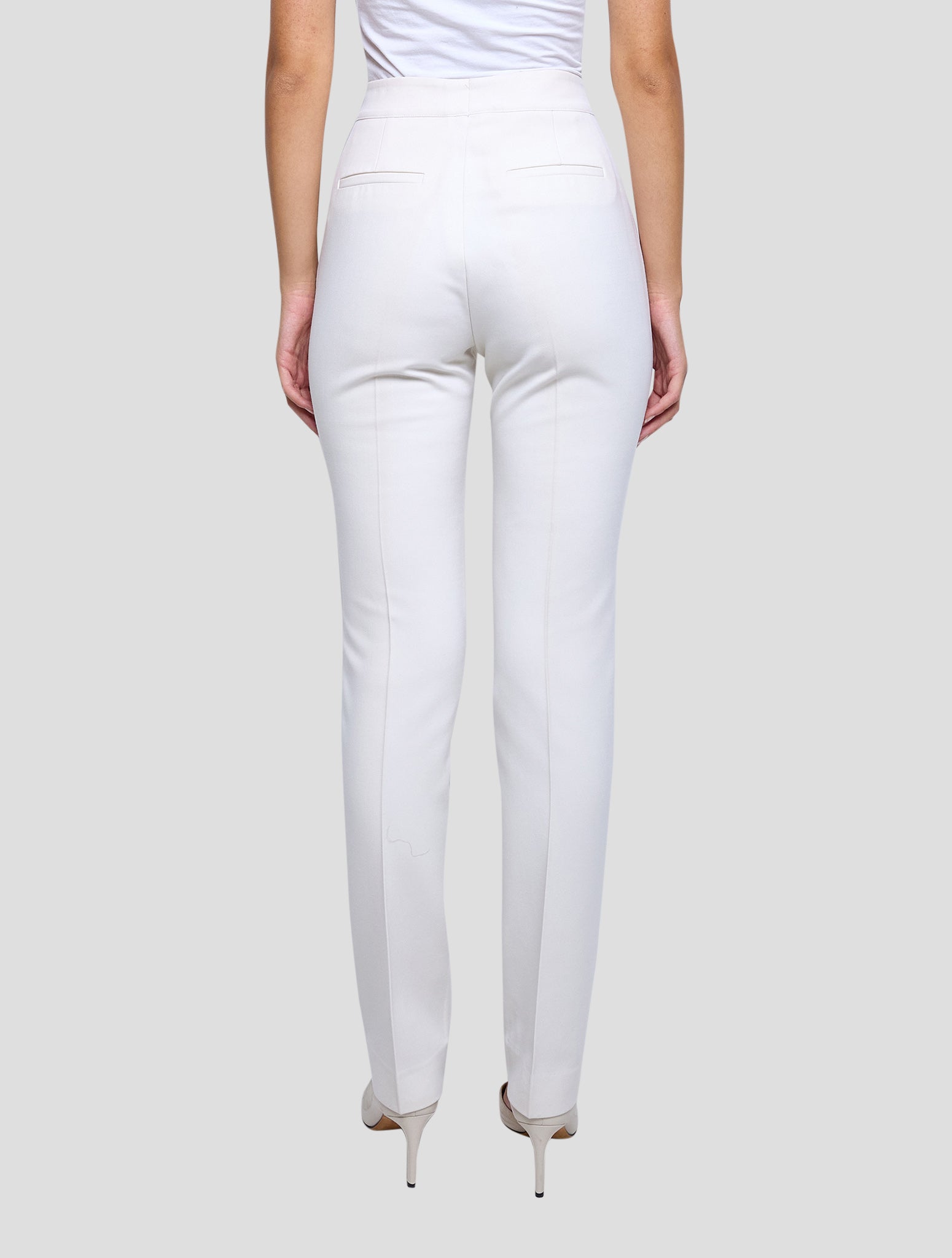 Kiton White Virgin Wool Ea Pants Women