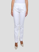 Kiton White Cotton Ea Pants Women