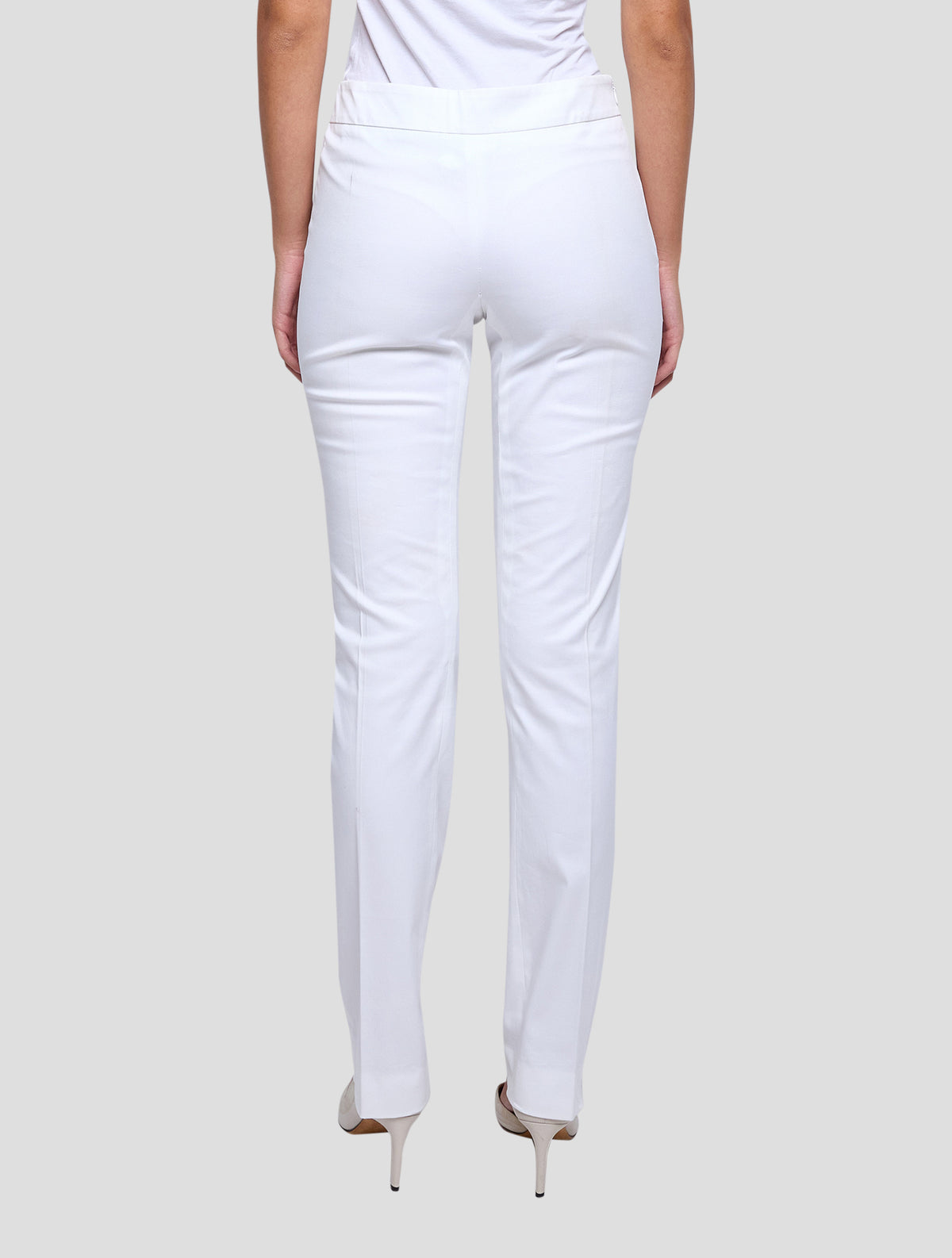 Kiton White Cotton Ea Pants Women