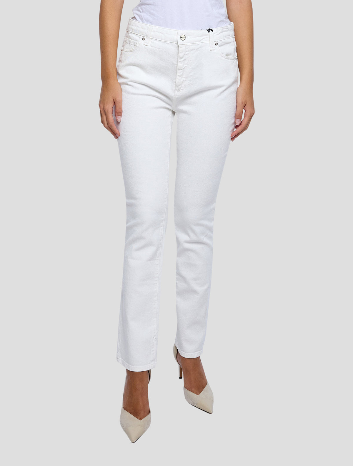 Kiton White Cotton Ea Jeans Women