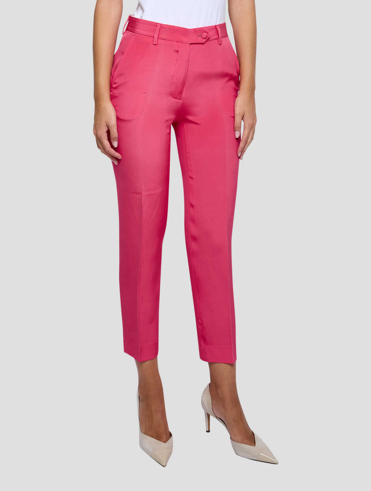 Kiton Pink Silk Pants Women