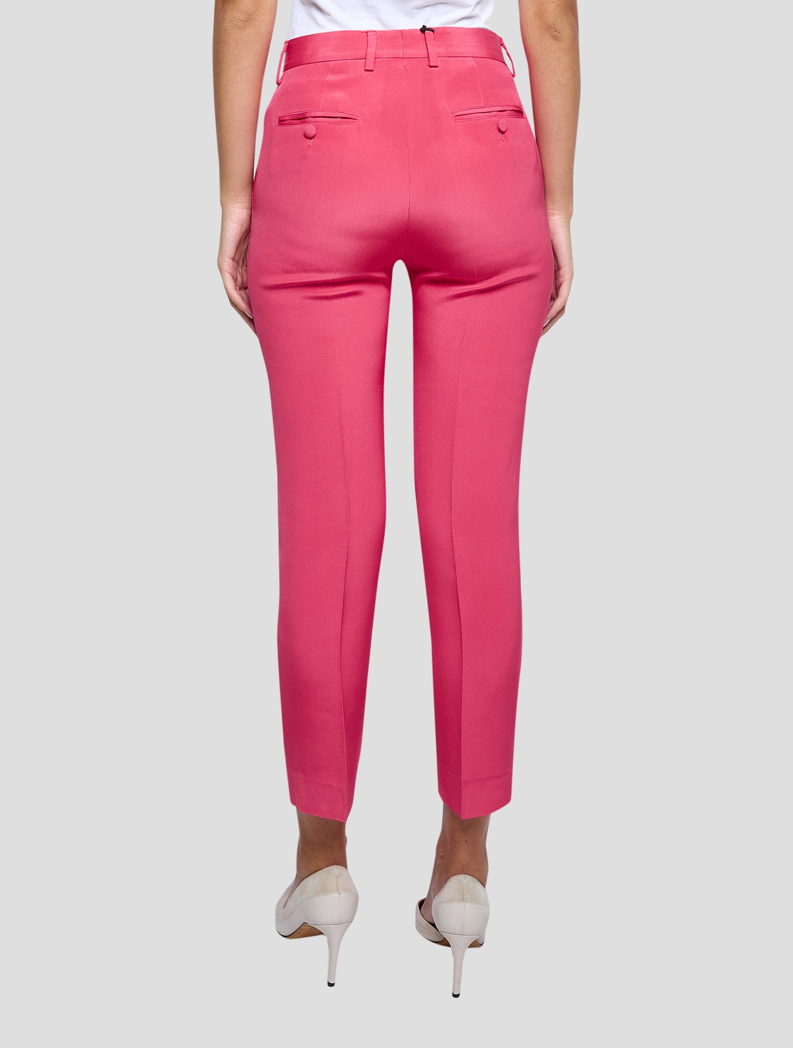 Kiton Pink Silk Pants Women