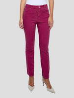 Kiton Burgundy Cotton Ea Jeans Women