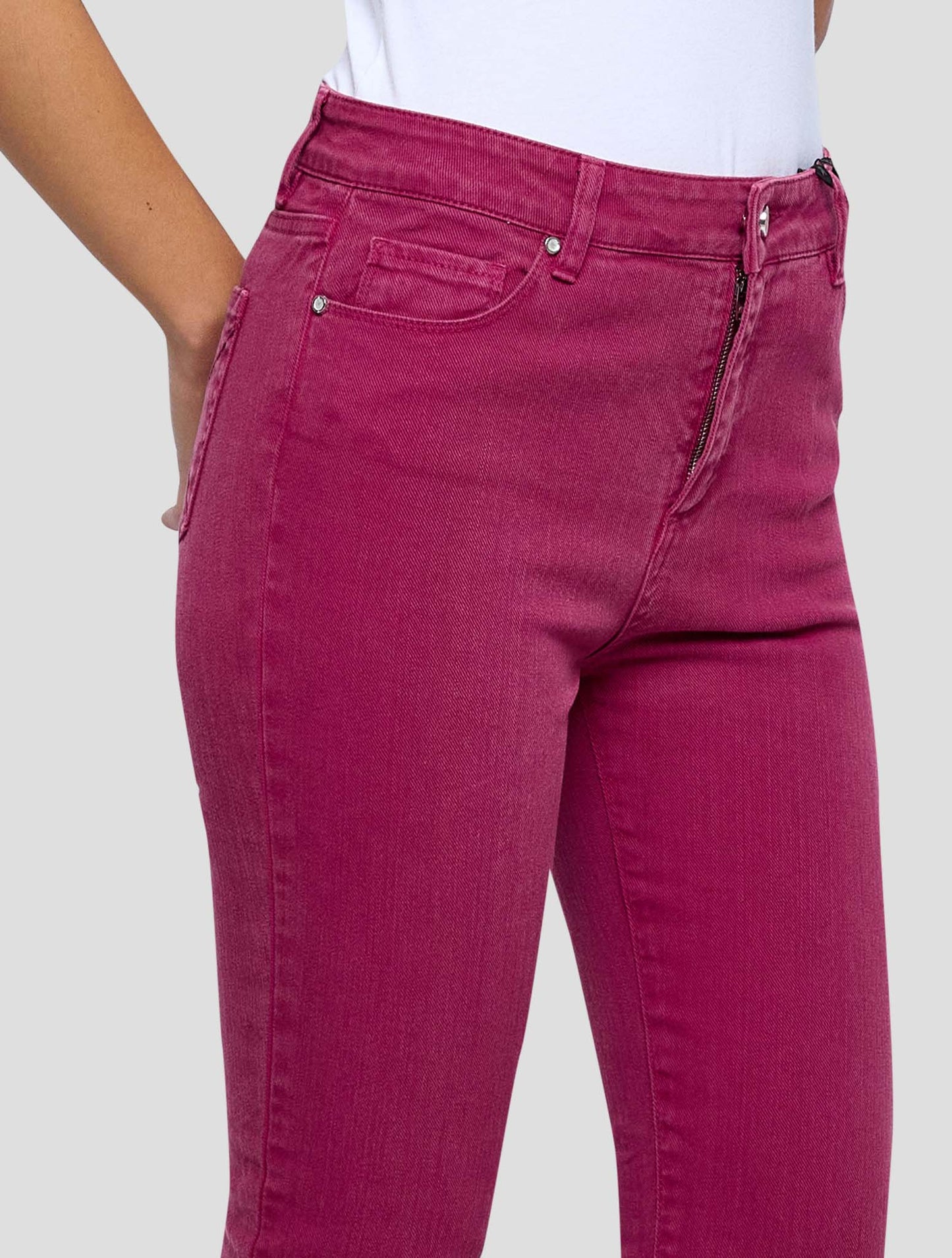 Kiton Burgundy Cotton Ea Jeans Women