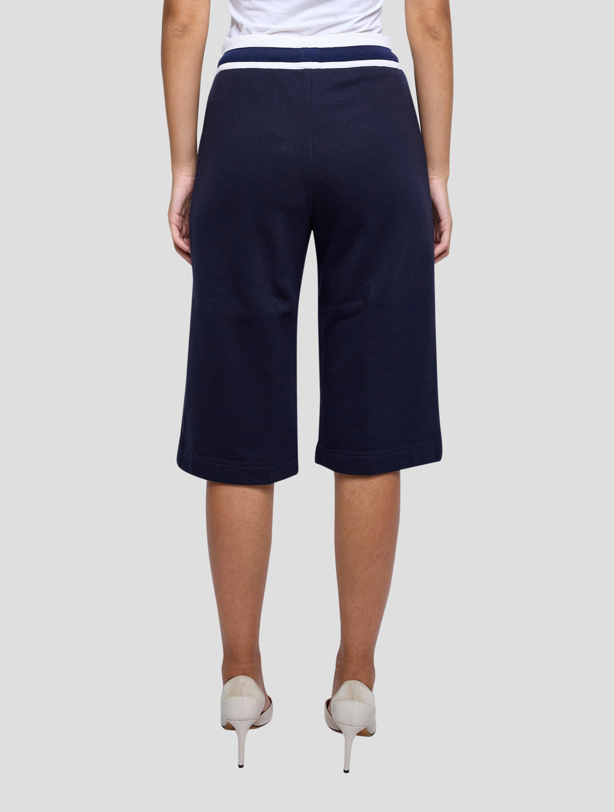 Kiton Blue Cotton Cashmere Short Pants Women