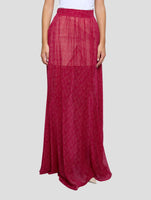 Kiton Burgundy Silk Skirt Women